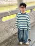 ABC KIDS男童长袖T恤童装纯棉儿童秋装亲肤条纹假期出行上衣服女童打底衫 晒单实拍图