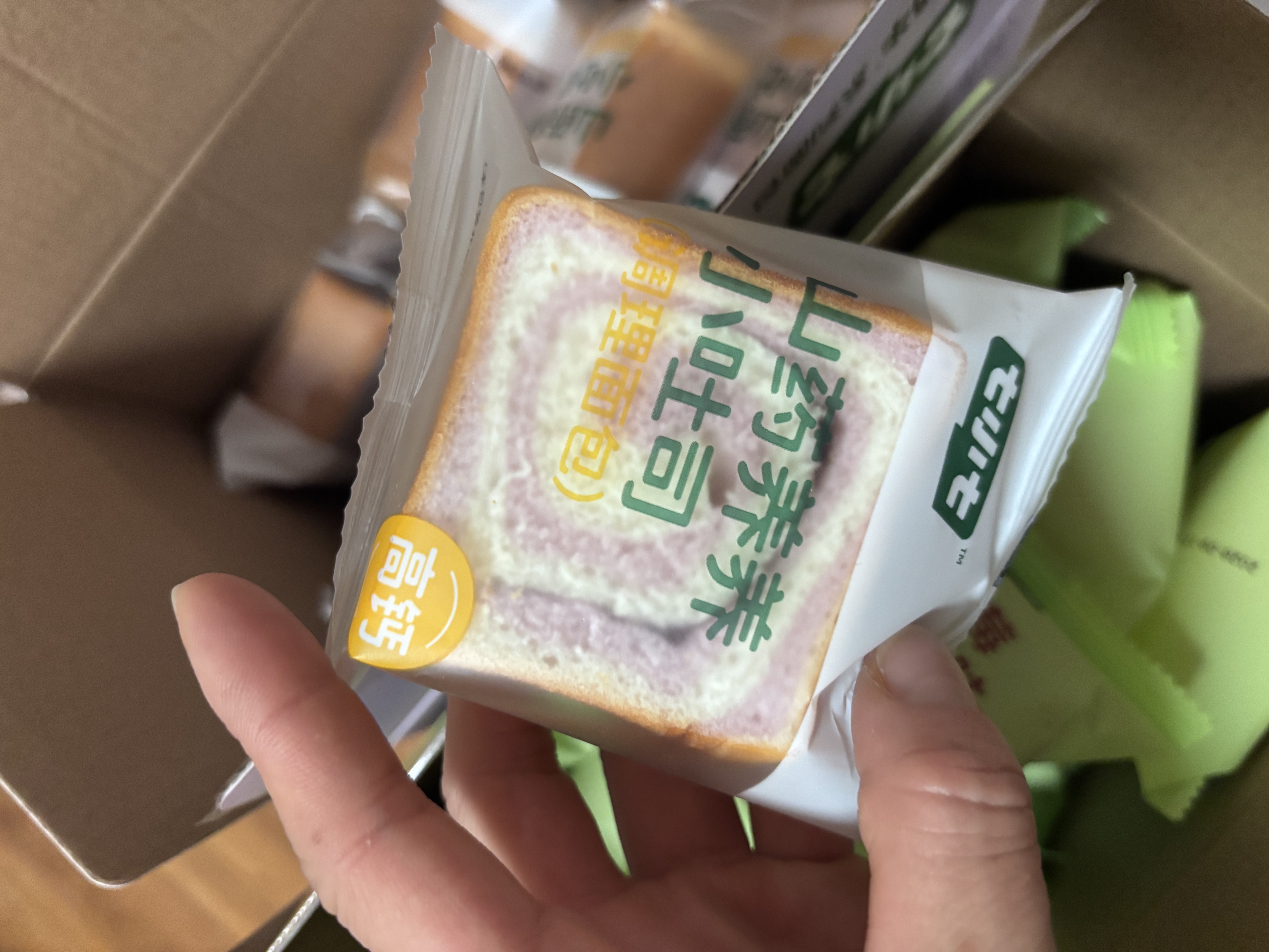 七小七山药养养蓝莓味卷卷小吐司面包350g宝宝零食儿童早餐 源头直发 实拍图