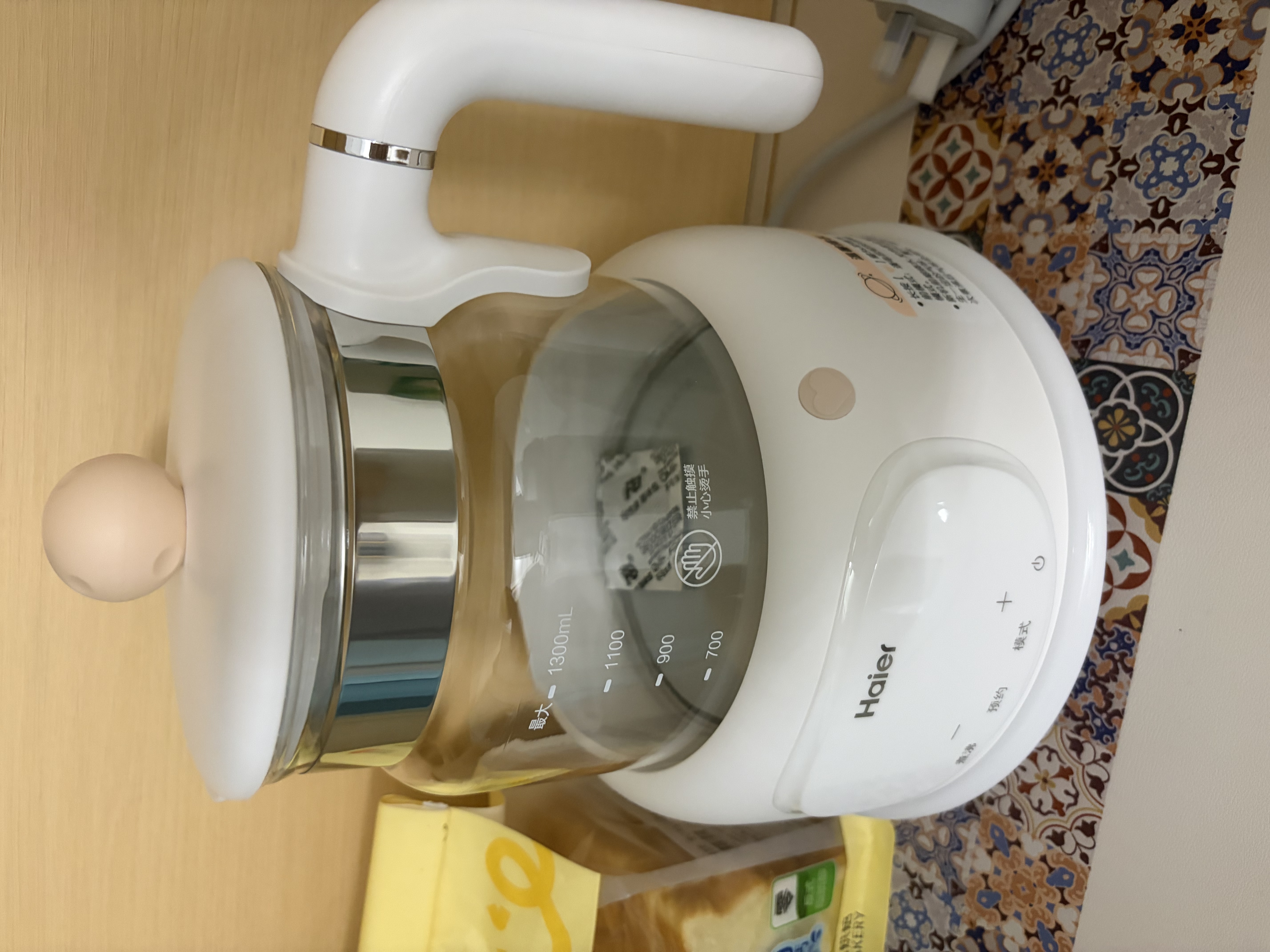 海尔（Haier）全玻璃恒温水壶恒温壶调奶器母婴级婴儿冲泡奶粉电热烧水壶1.3L 实拍图