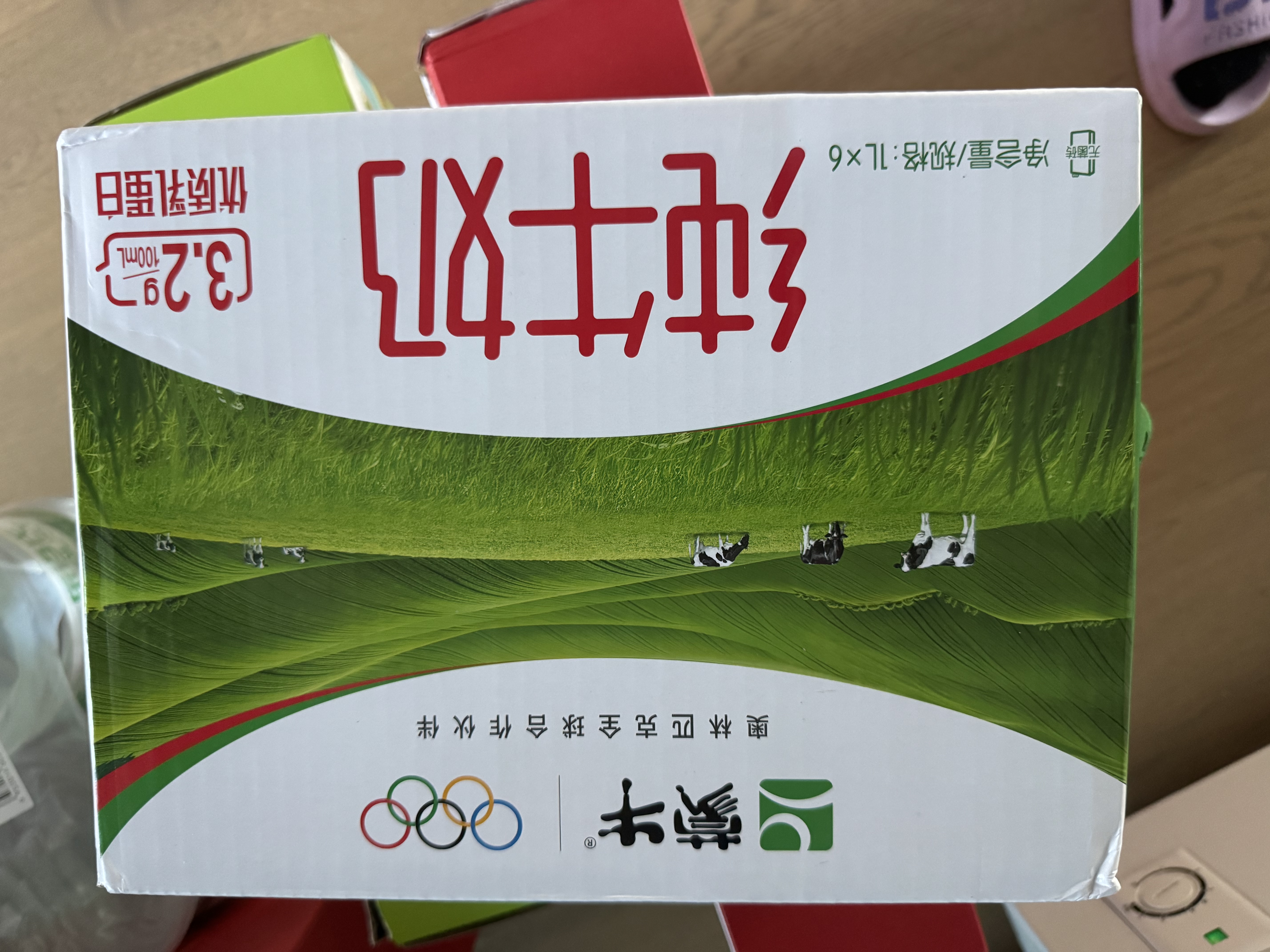 蒙牛全脂纯牛奶1L*6盒 3.2g蛋白 家庭早餐老人儿童奶健身 送礼盒装 实拍图