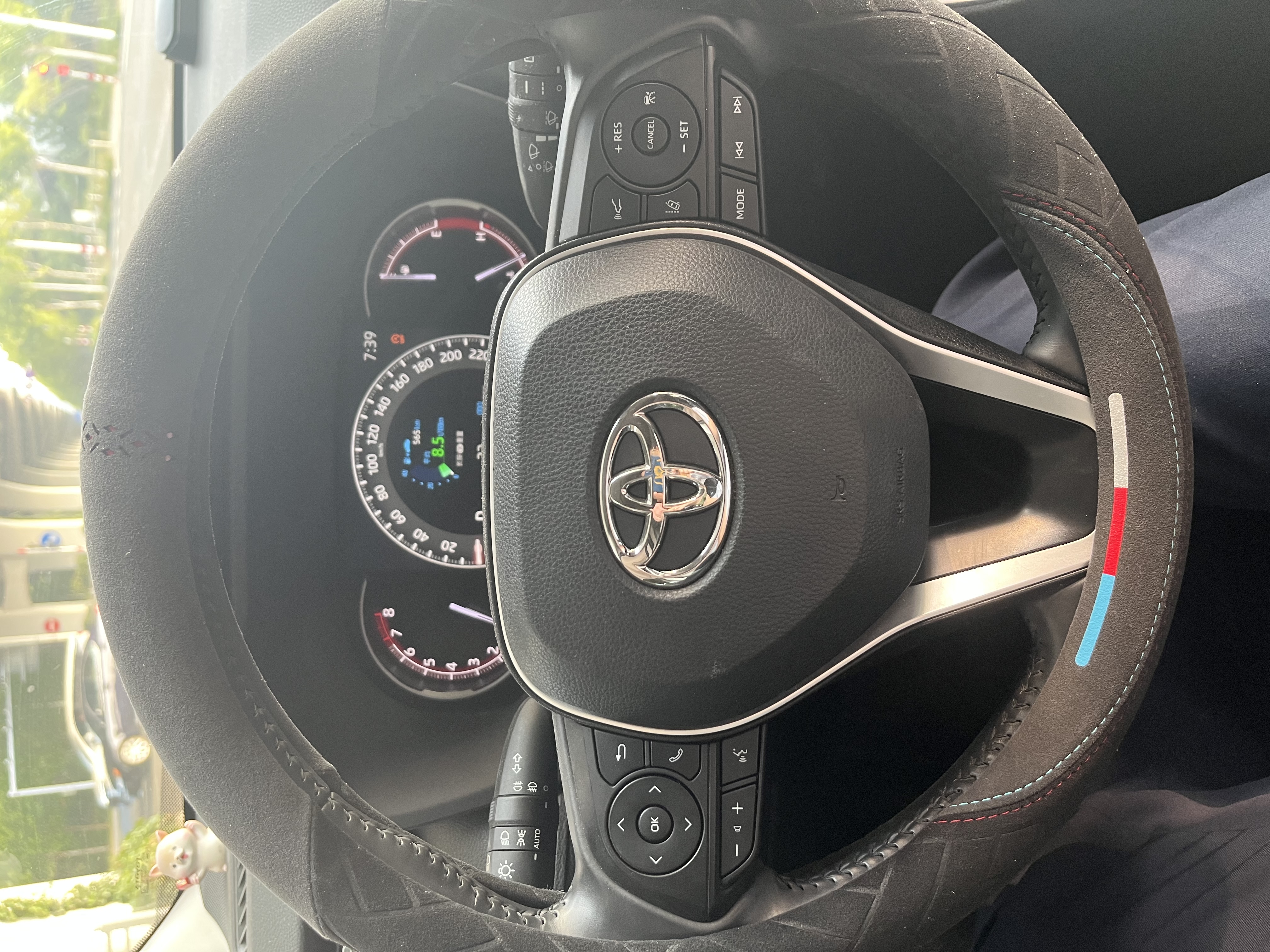 绅创汽车方向盘套四季通用翻毛荣放rav4凯美瑞卡罗拉锐放锋兰达亚洲龙 实拍图