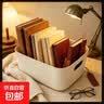 文教文化用品奶油风大容量收纳带把手竖纹设计可叠加摆放桌面衣柜杂物整理 奶油风收纳盒【1个】 实拍图