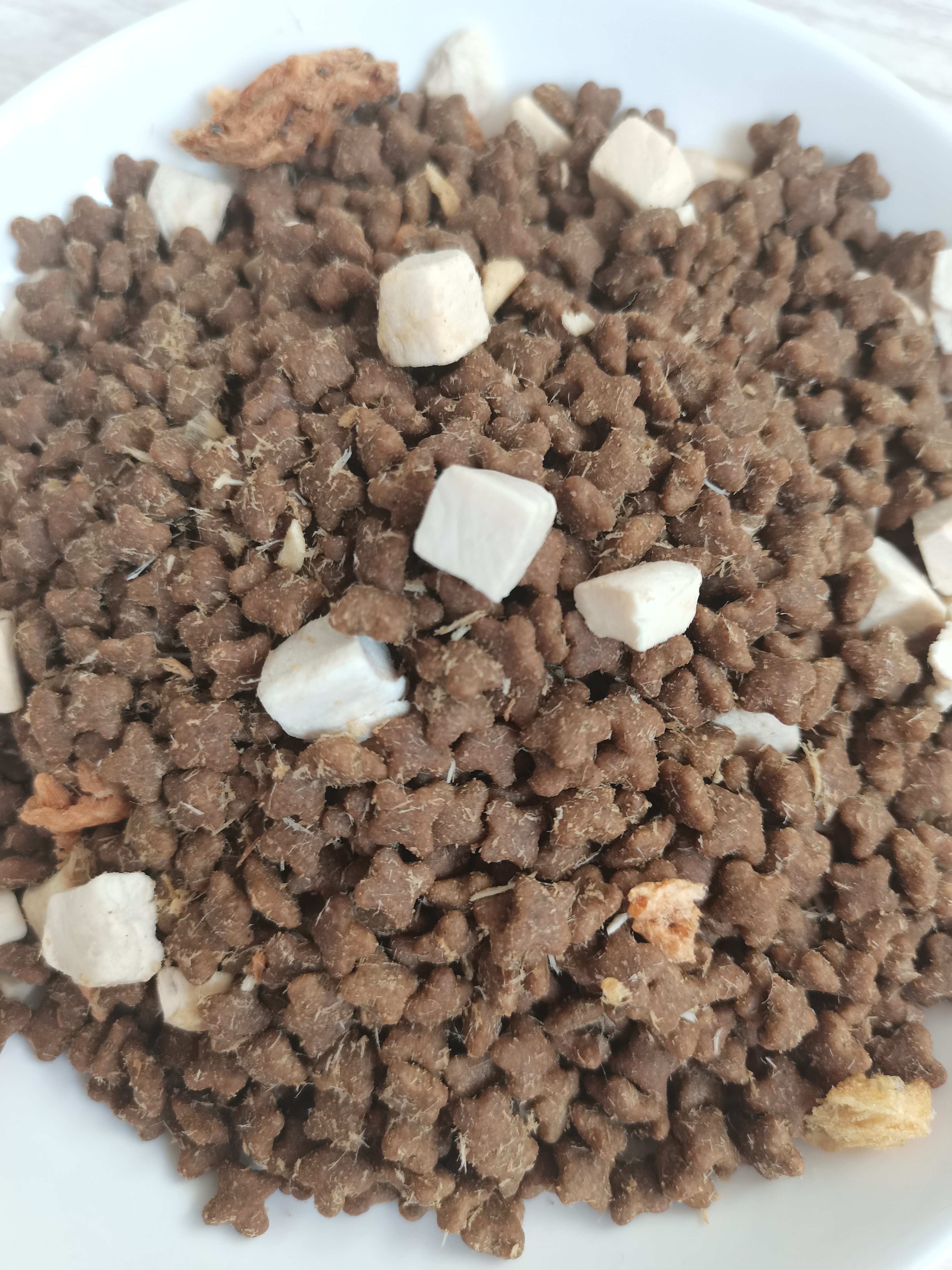 喔喔（WOWO）全价猫粮 经典大蓝包冻干三鲜 成猫幼猫通用猫干粮 鳕鱼虾3kg 实拍图