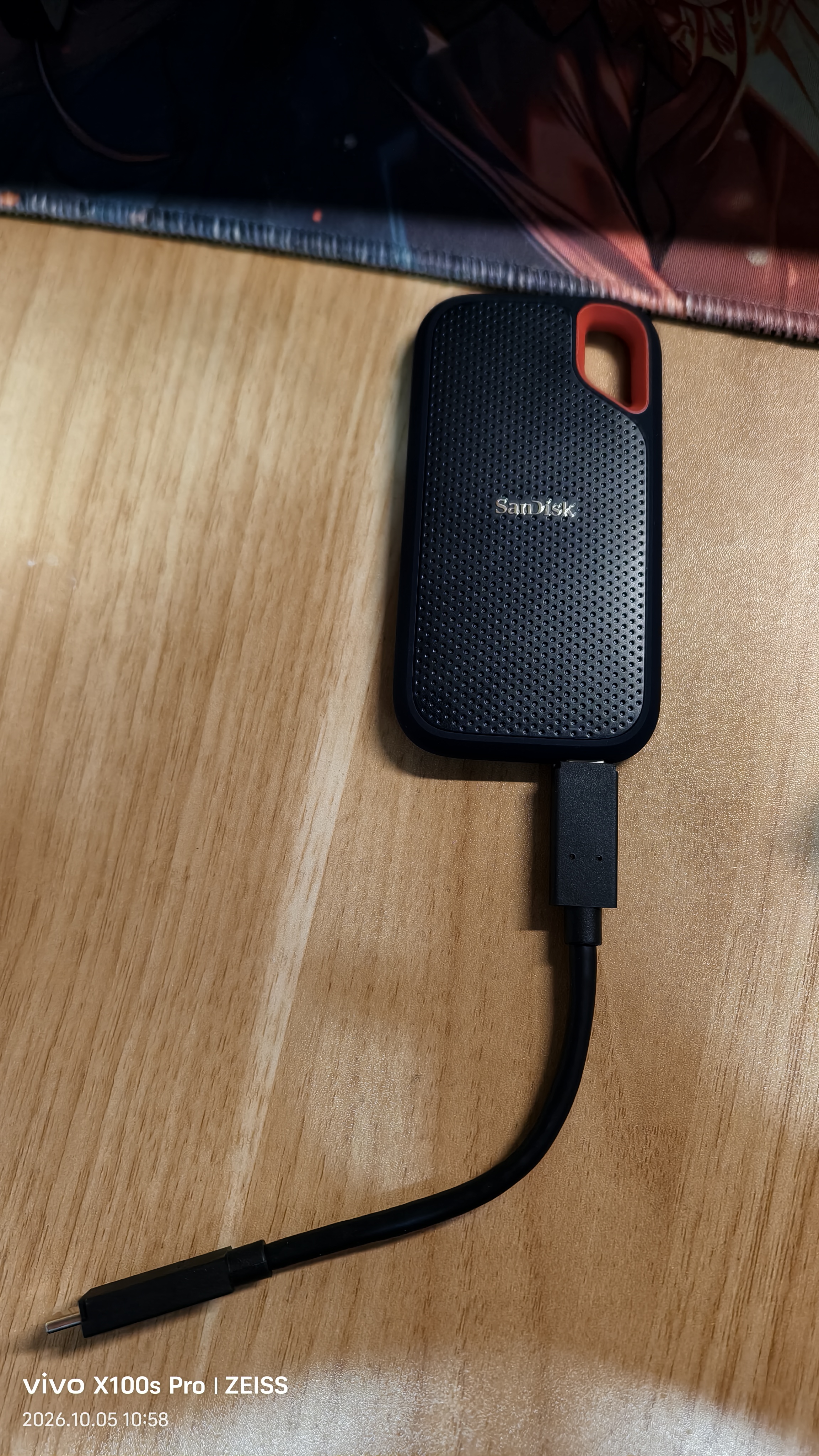 Sandisk闪迪2TB Type-c USB3.2 NVMe移动固态硬盘（PSSD）E61卓越版 1050MB/s三防保护手机笔记本电脑外接SSD 实拍图