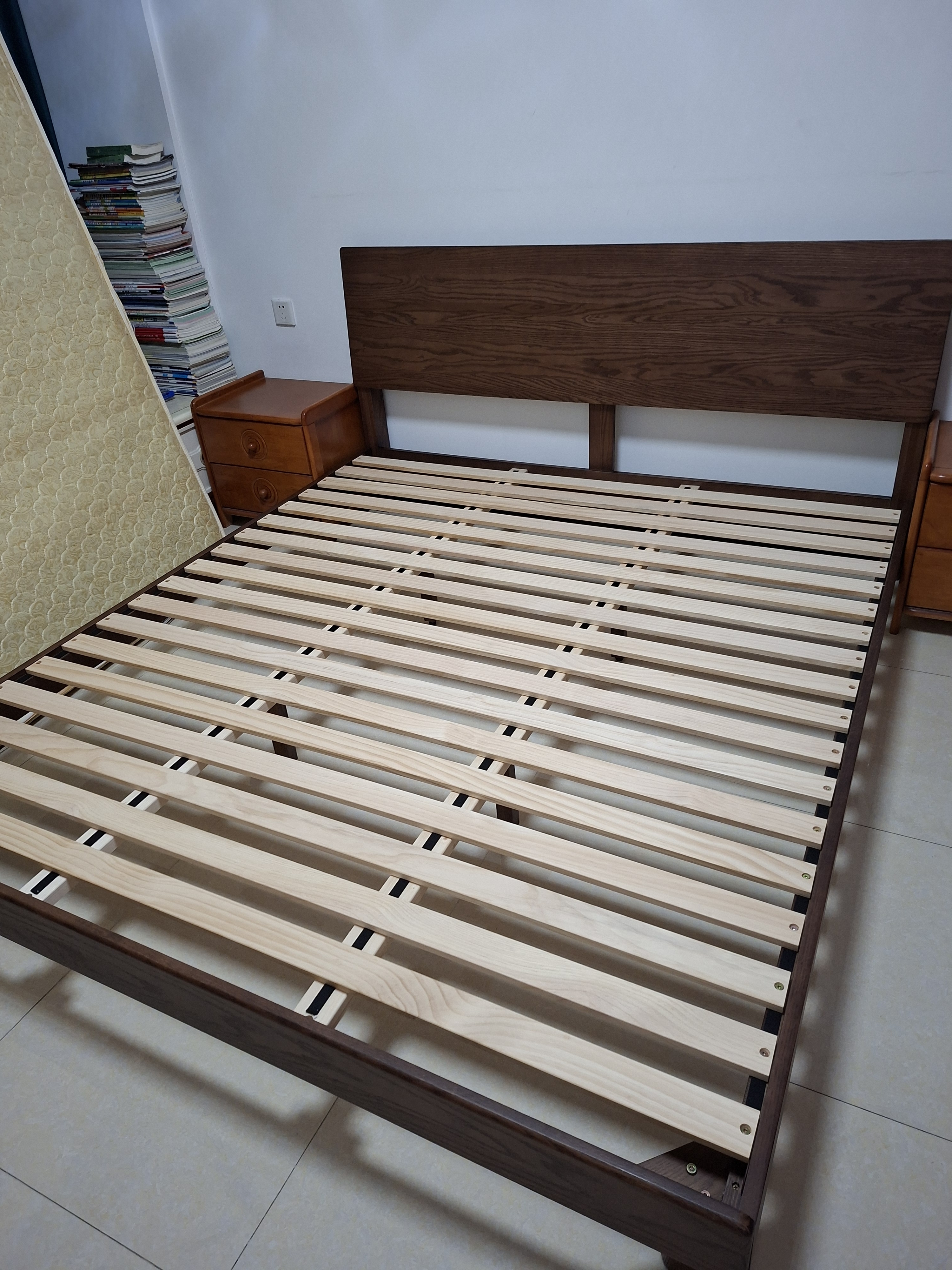 京东京造家居京兮实木床 FAS级橡木环保水性漆工艺 双人床胡桃色1.8×2米 实拍图