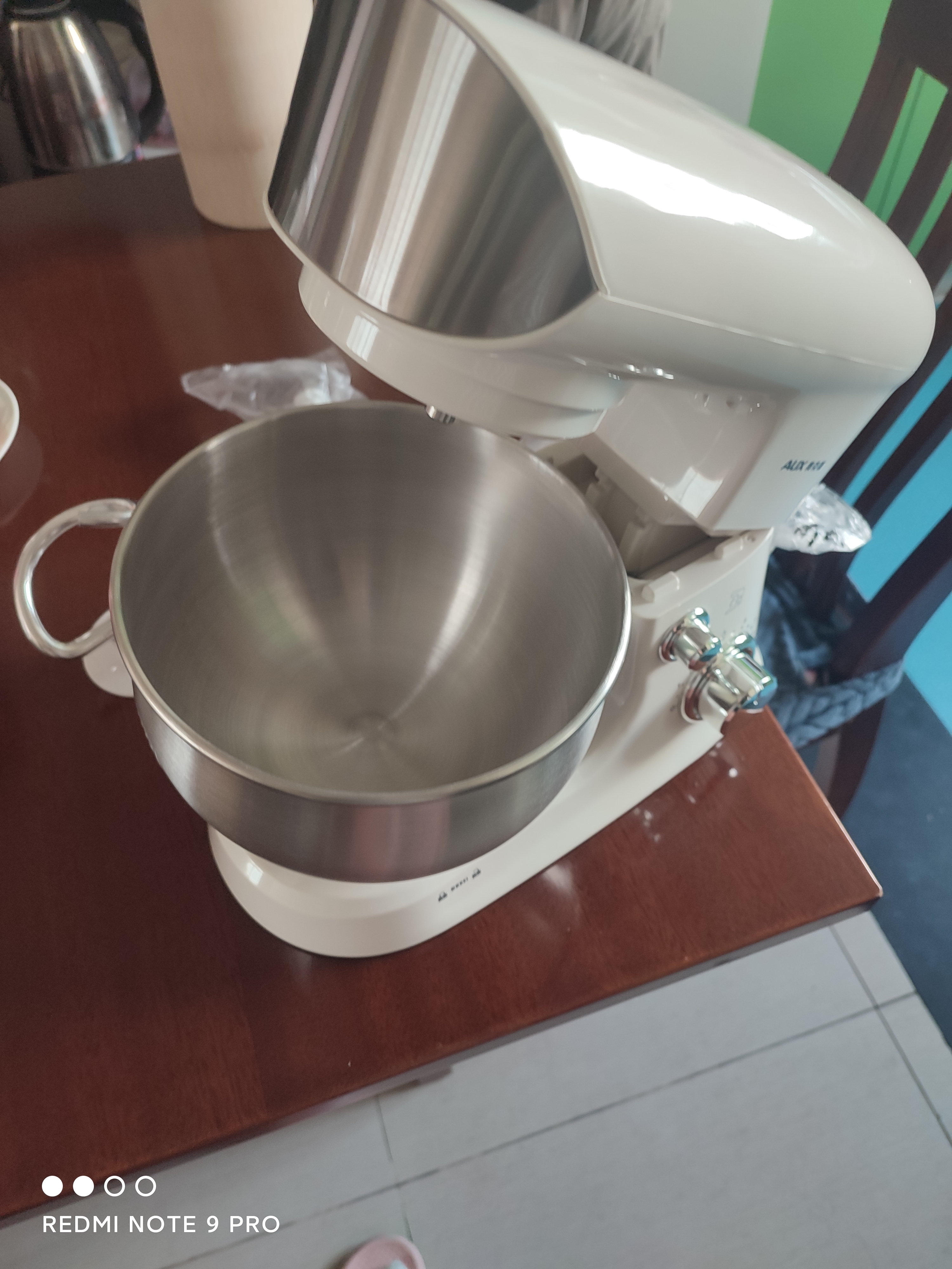 奥克斯（AUX）厨师机家用和面机多功能揉面机搅拌机全自动打蛋器3L全自动搅拌料理机奶油白SC-635 实拍图