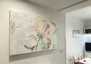 手绘油画《白牡丹》横幅奶油风客厅沙发背景墙装饰画餐厅挂画肌理 【A款-白牡丹】大师级画师100%手绘油画（15天发货） 横版 100*50CM 【无框画】纯实木内框 实拍图