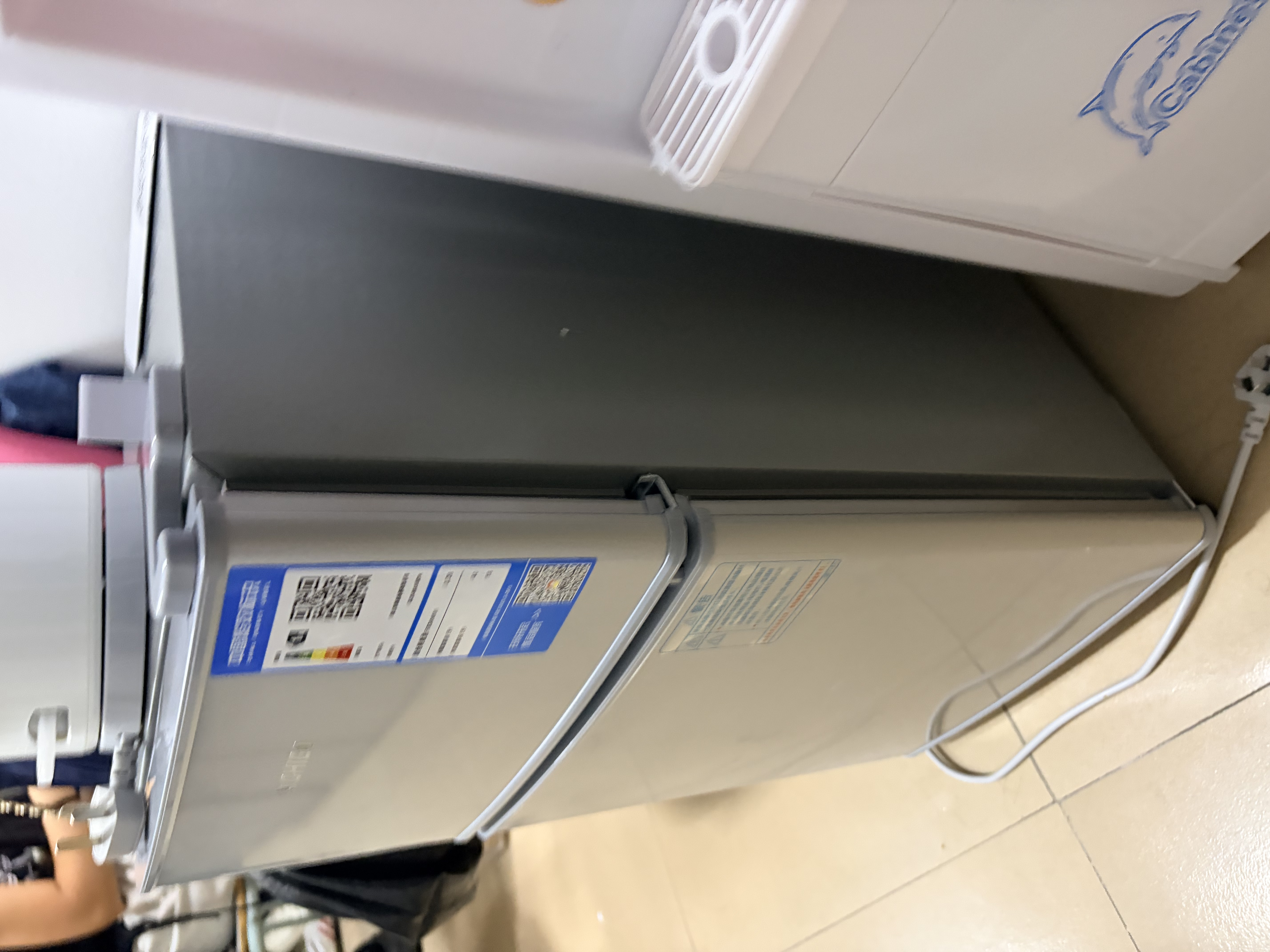 志高（CHIGO）小冰箱迷你小型家用冷藏冷冻两用宿舍出租房用双门办公室电冰箱节能省电 【店长推荐】108银色【全国联保丨节能省电】 实拍图