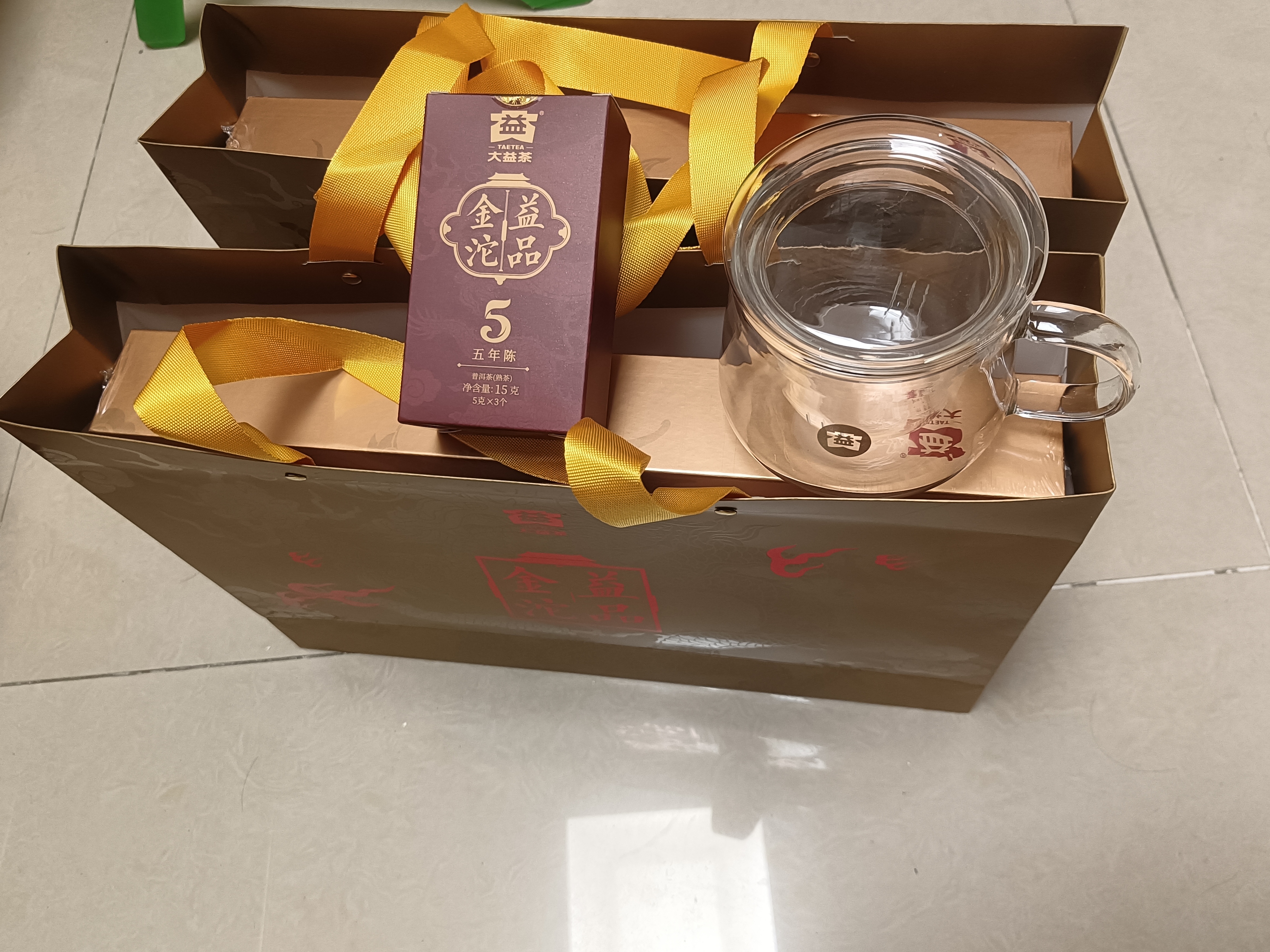 大益TAETEA茶叶普洱茶熟茶 嫩料益品金沱礼盒3g*66粒送礼长辈礼品 实拍图