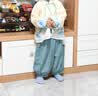 苏汉唐男童汉服套装春秋中国风衣服男孩酷帅古装两件套表演服 套装 100 晒单实拍图