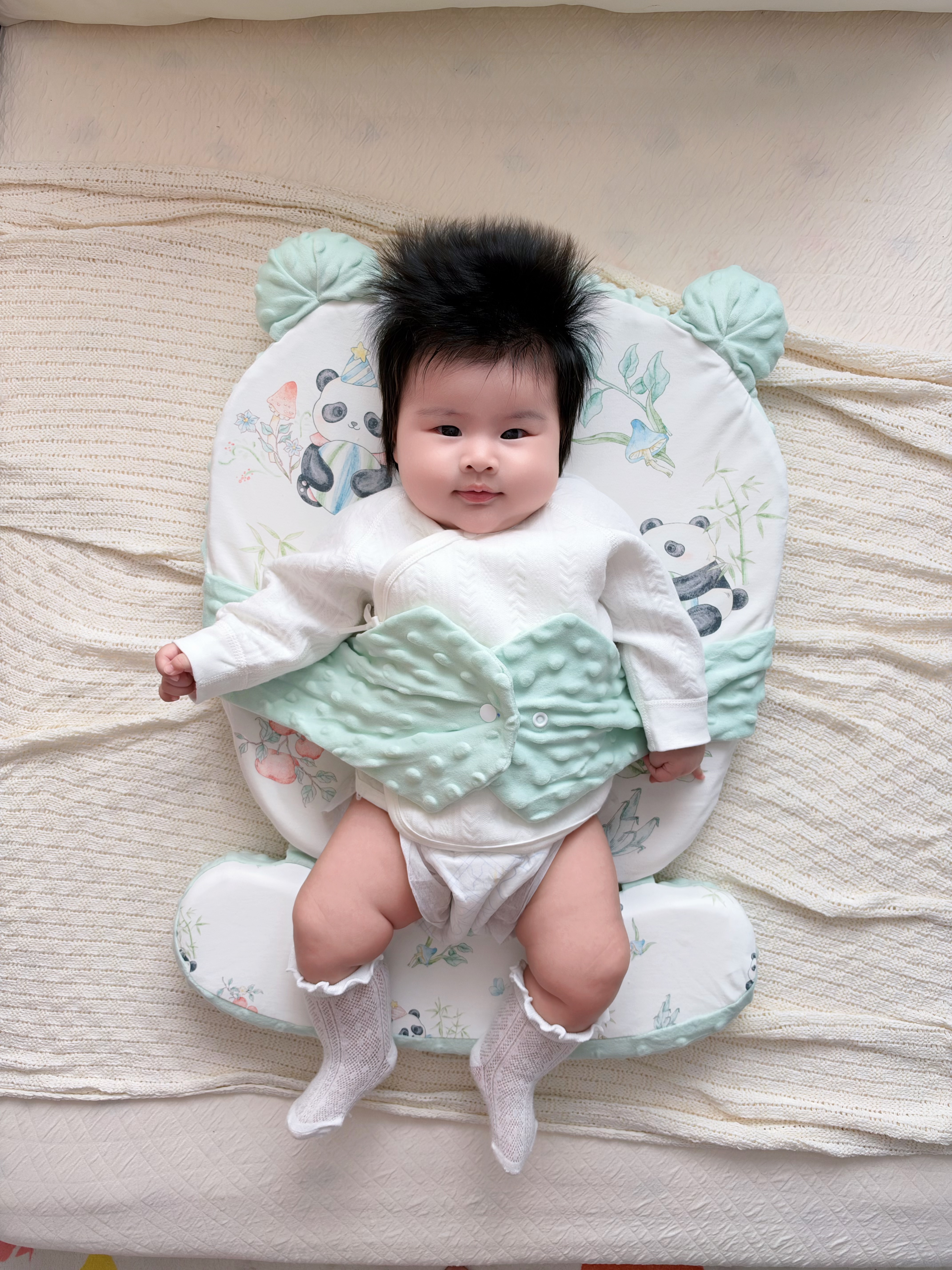 ipoosi斜坡枕婴儿防宝宝吐奶新生儿0 12个月躺喂趴睡哺乳斜坡垫双面可用 实拍图