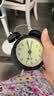 码仕【热销50W+】闹钟儿童卡通夜光大音量学生传统机械打铃专用起床神器迷你简约床头钟黑色礼物开学季 实拍图