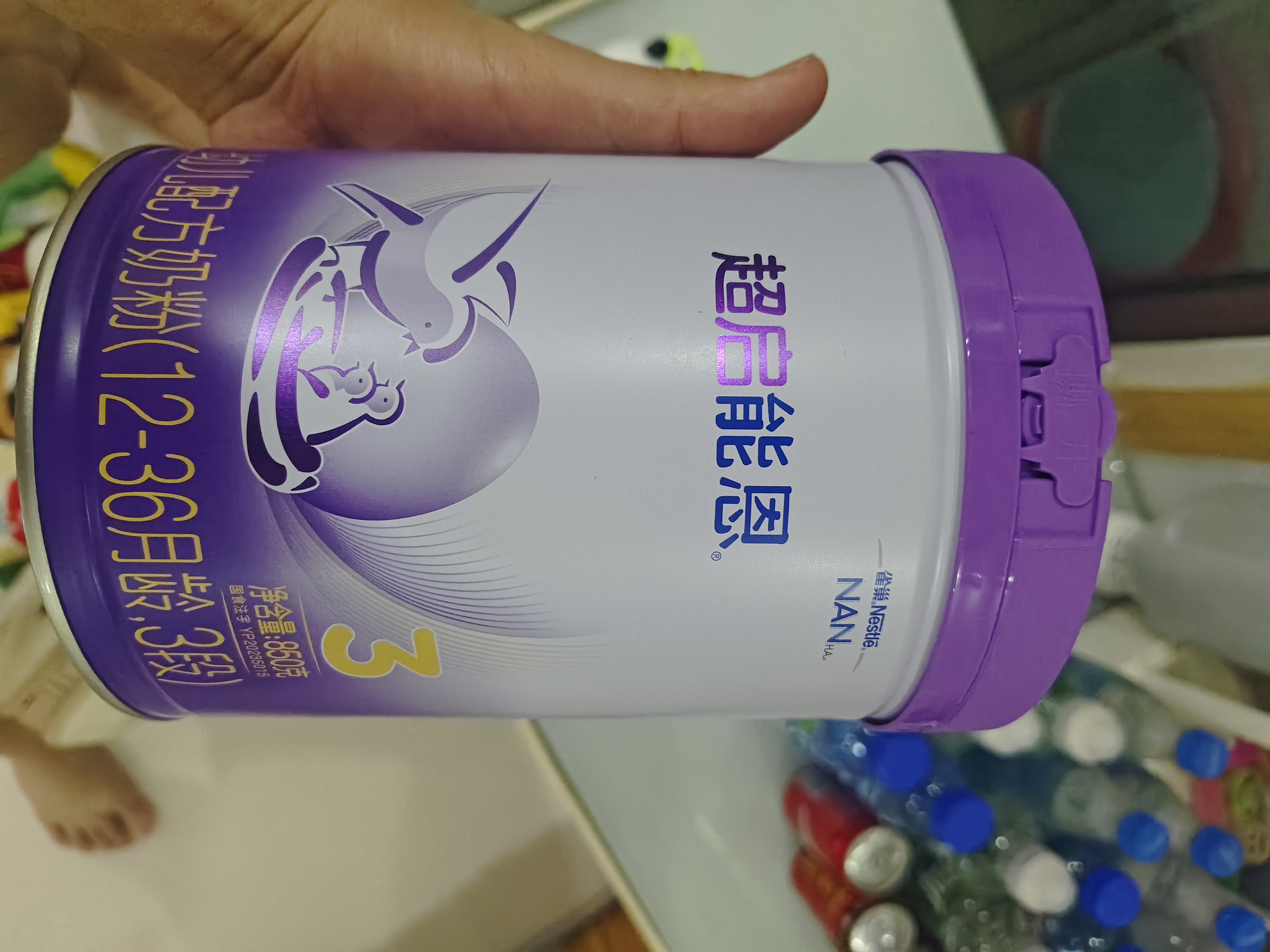 雀巢（Nestle）【加量装】超启能恩3段适度水解配方奶粉12-36月850g*6罐 3倍DHA 实拍图