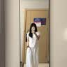 森马（Semir）短袖t恤女短款修身圆领内搭26夏凉感收腰V领上衣辣妹109326100003 实拍图