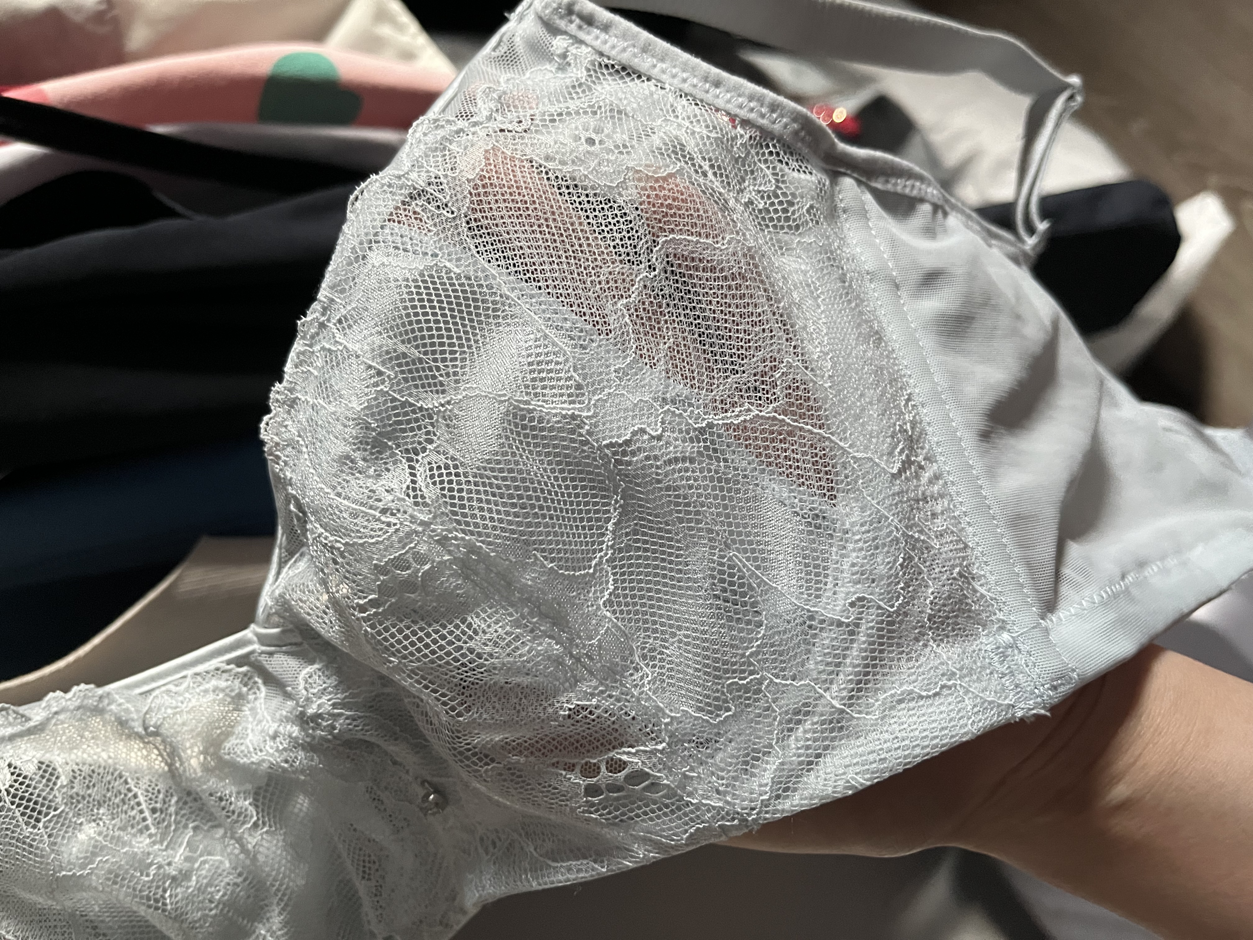 欧迪芬内衣女低领文胸薄款蕾丝大胸显小无痕轻薄软钢圈胸罩女友礼物 实拍图