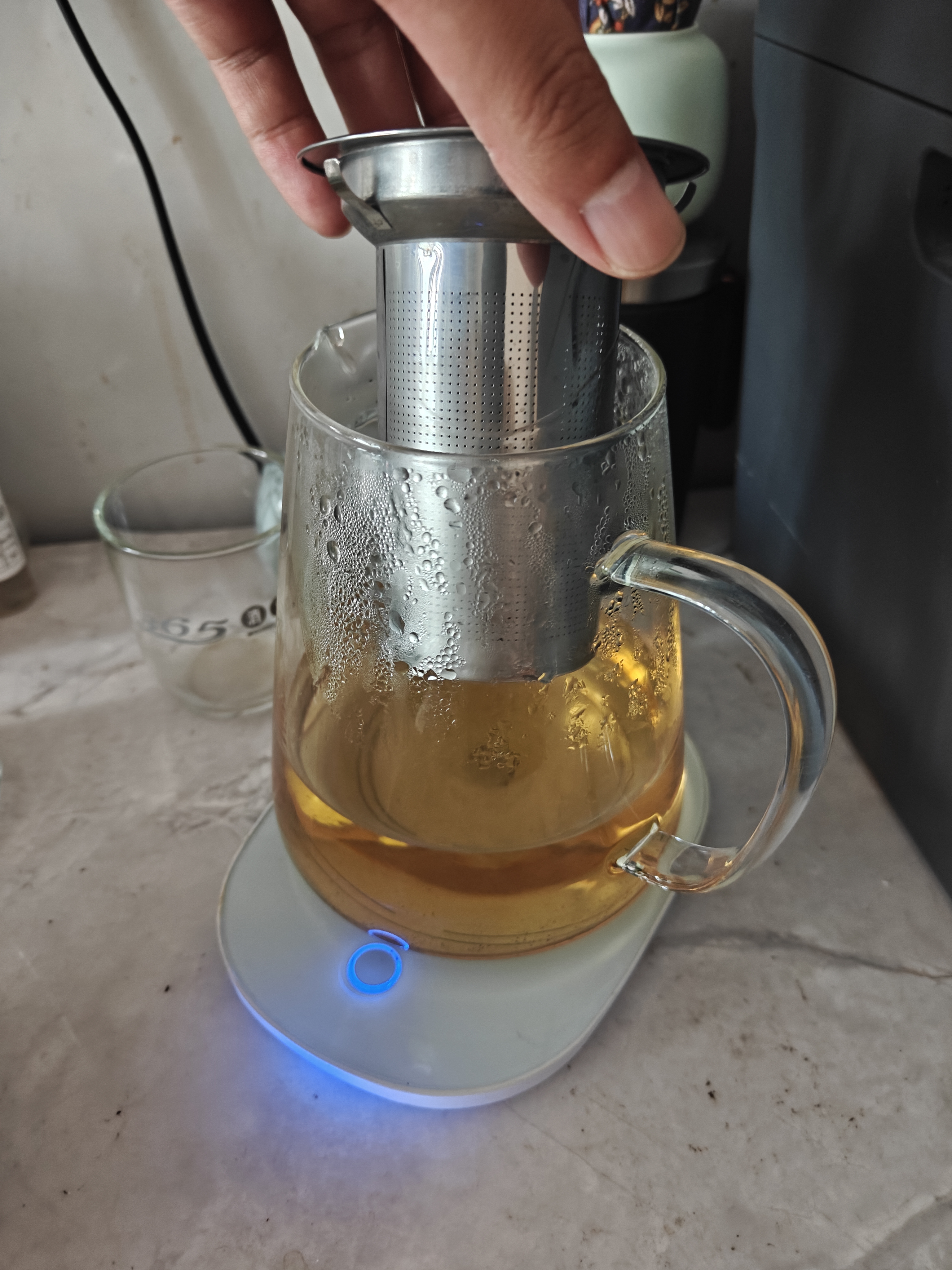 暮云泡茶壶加厚玻璃茶壶大容量办公室茶具养生高硼硅耐高温 950ml 实拍图