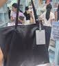 AJ.MECICA女士单肩包包休闲真皮托特包大容量女包通勤大包高级质感2026新款 黑色 送肩托可放14寸电脑 实拍图