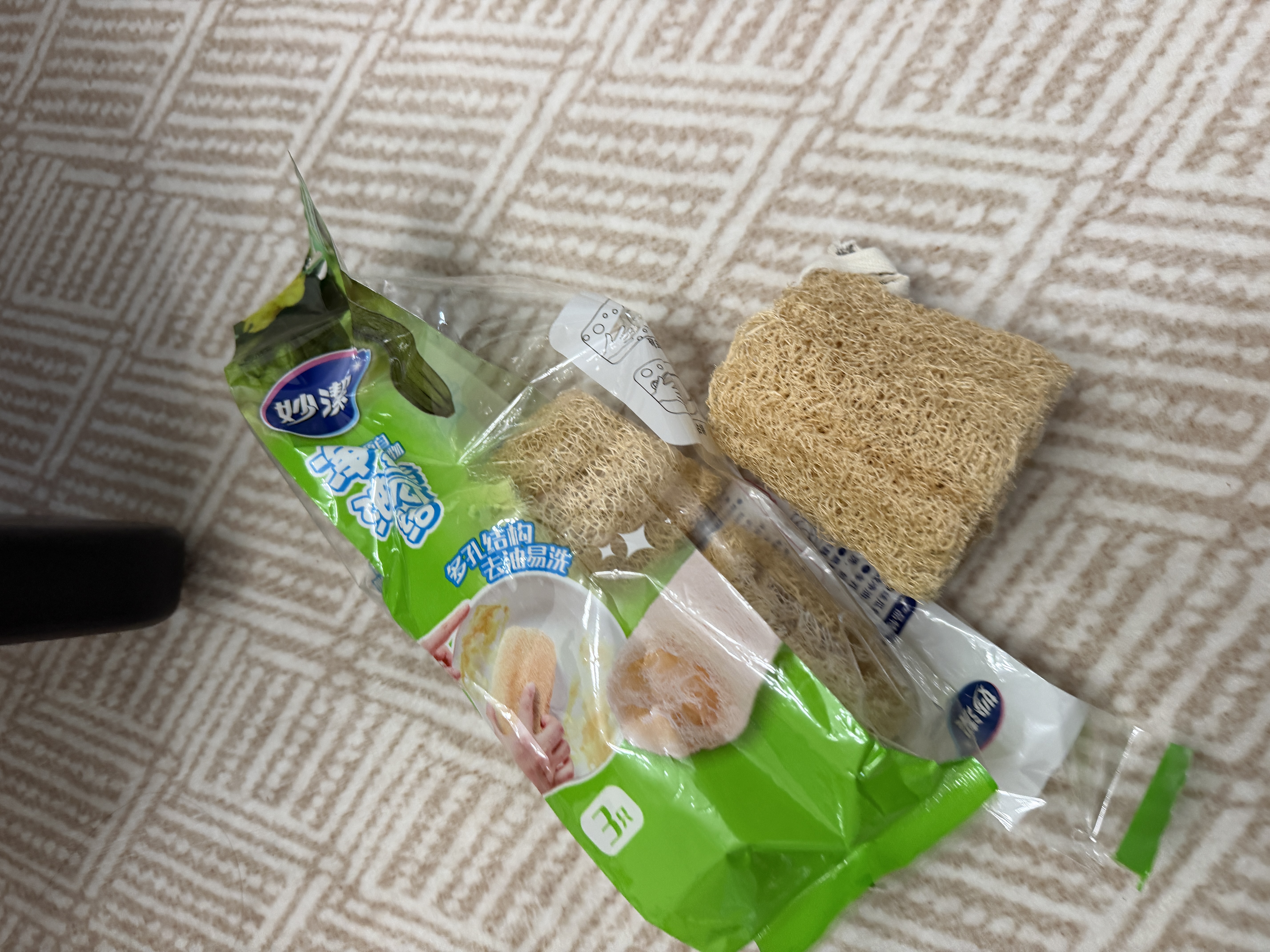 妙洁净油丝瓜络3只 丝瓜瓤洗碗布 锅刷  厨房水槽灶台清洁刷  实拍图
