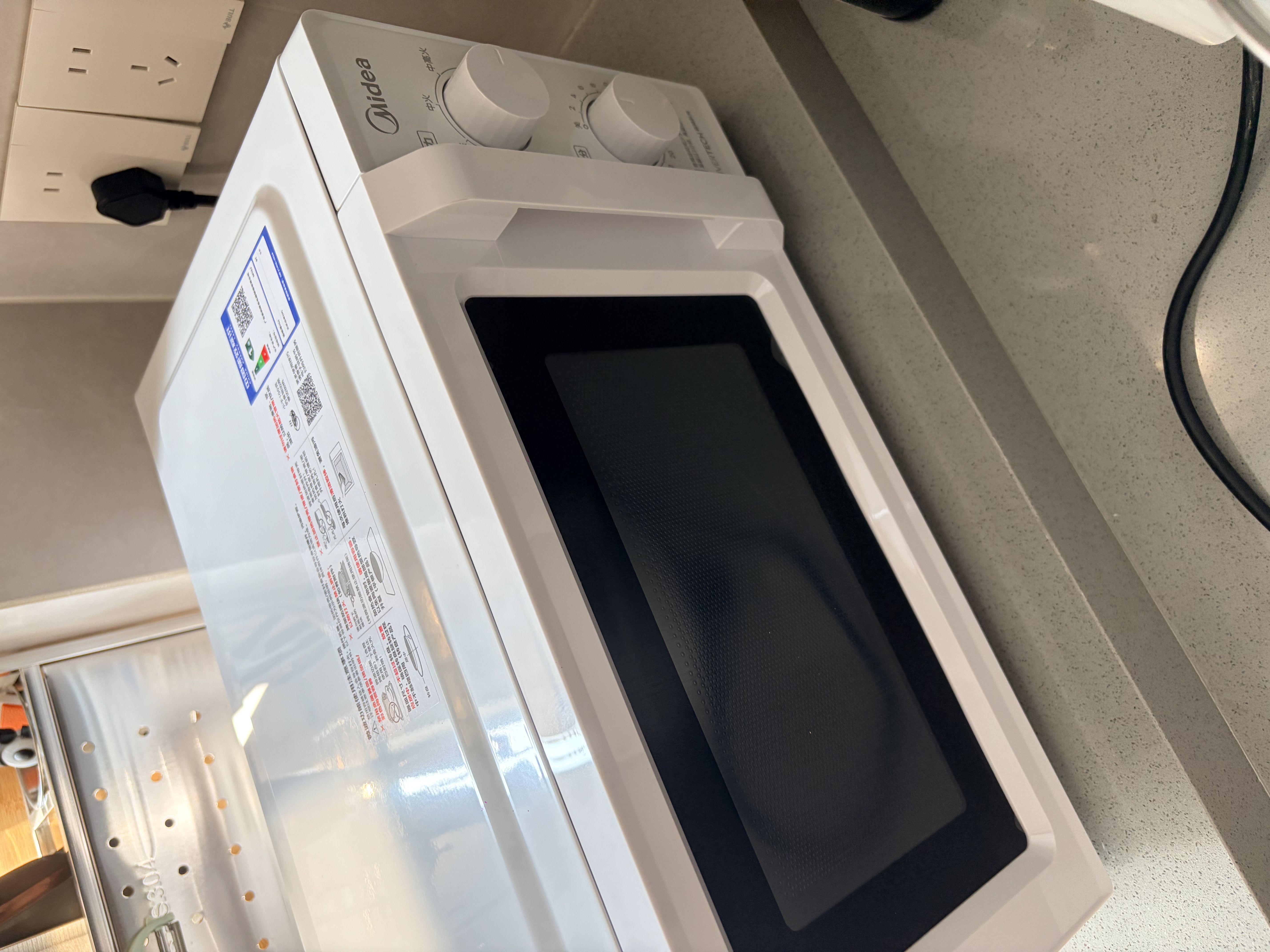 美的（Midea）变频家用微波炉经典双旋钮360°转盘加热 智能解冻 五档火力18L容量213B升级款一级能效（M13J） 实拍图