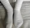猫人【100%纯棉10A抗菌】女士袜子女吸汗白色系堆堆中筒袜5双26年新款 实拍图