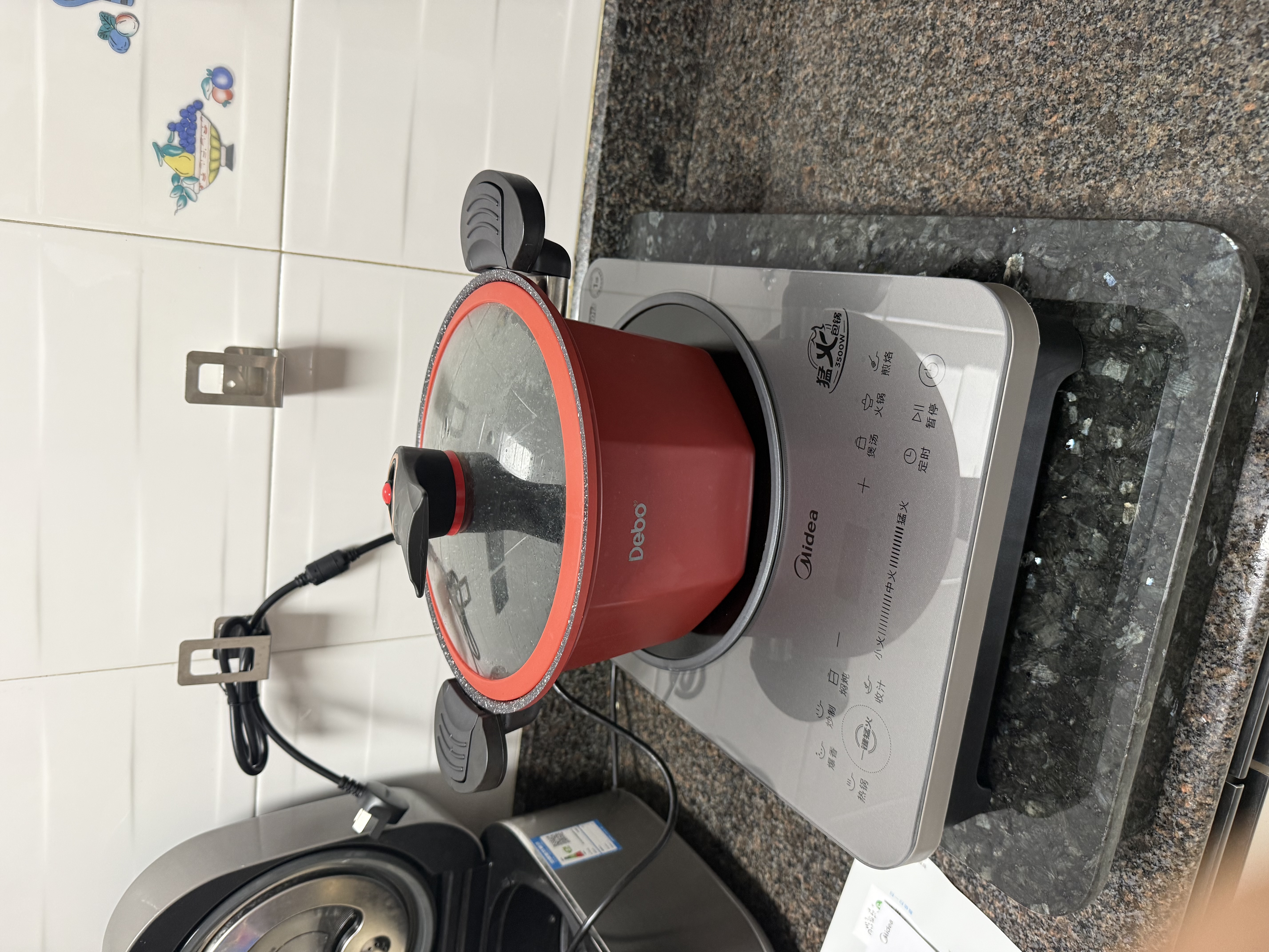 美的（Midea）电磁炉3500W大功率家用铂钻玻璃大面板一键猛火爆炒多功能定时电陶炉电磁灶家商两用防水 实拍图