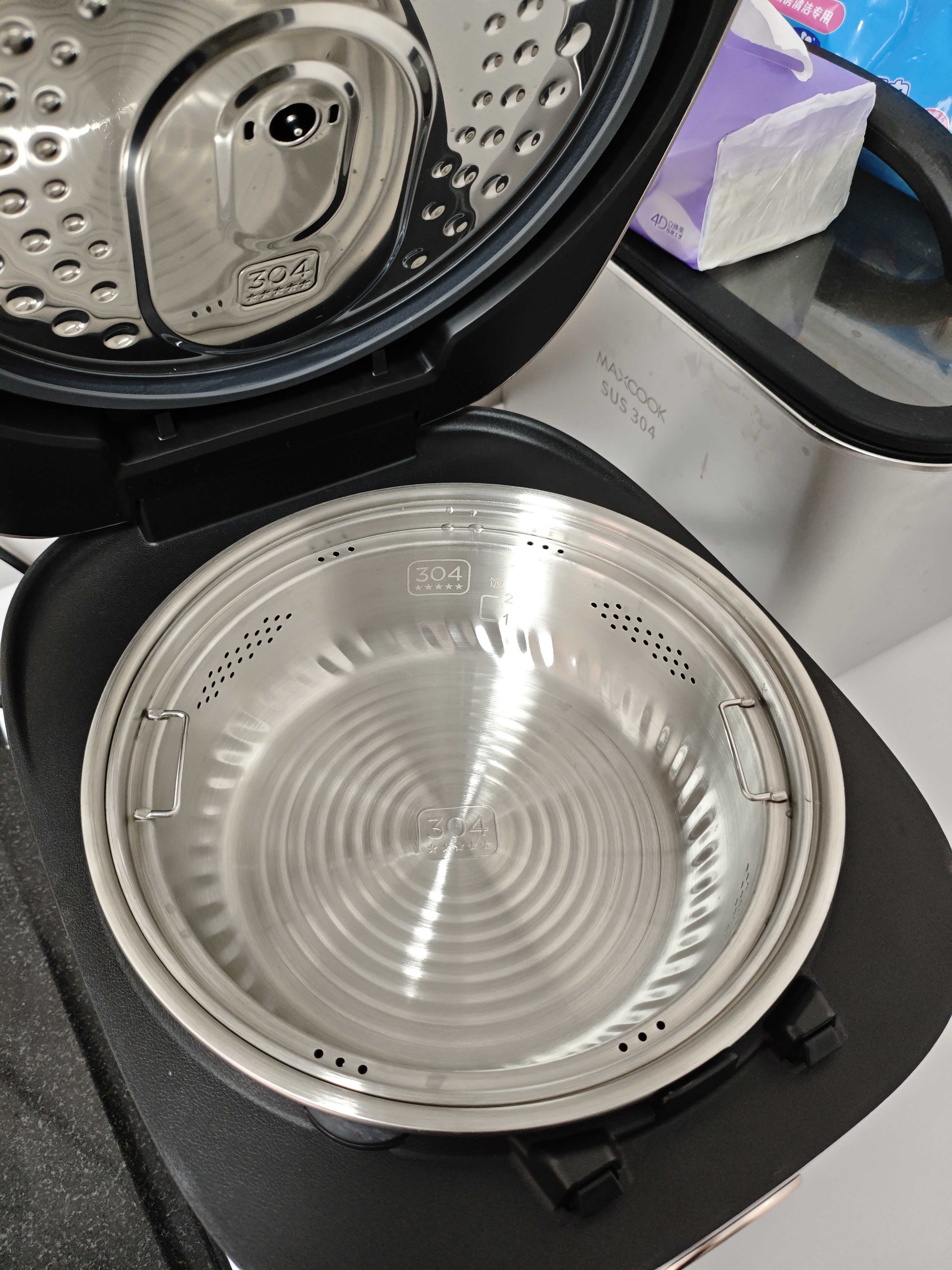 美的（Midea）【政府补贴】电饭煲4L家用容量晶钛0涂层3-4人电饭锅花瓣IH加热316L无涂层内胆4-5人MB-40HB93 实拍图