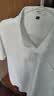 回力衬衫男夏季纯色休闲短袖衬衫商务百搭白衬衣男 白色-短袖 XL 实拍图