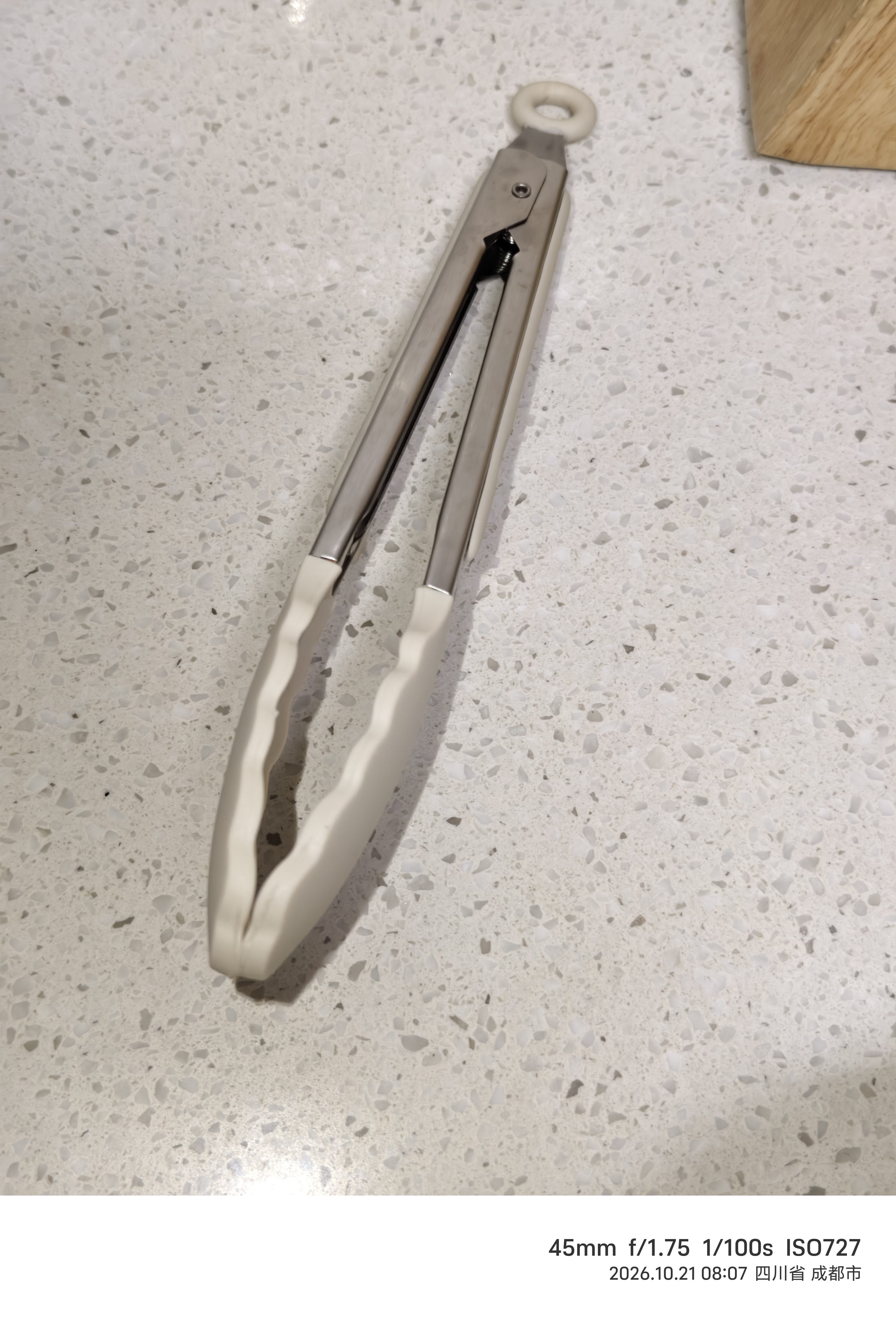 炊大皇 硅胶食品夹 多用牛排夹烧烤食物夹面包夹烘焙夹子 单只装白色 实拍图