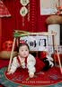 G.duck小黄鸭女童套装春秋款连衣裙周岁女宝宝公主裙礼服儿童秋冬两件套 红色春秋套装（花朵款夹子） 90 尺码1~2岁【 80-90cm】 实拍图
