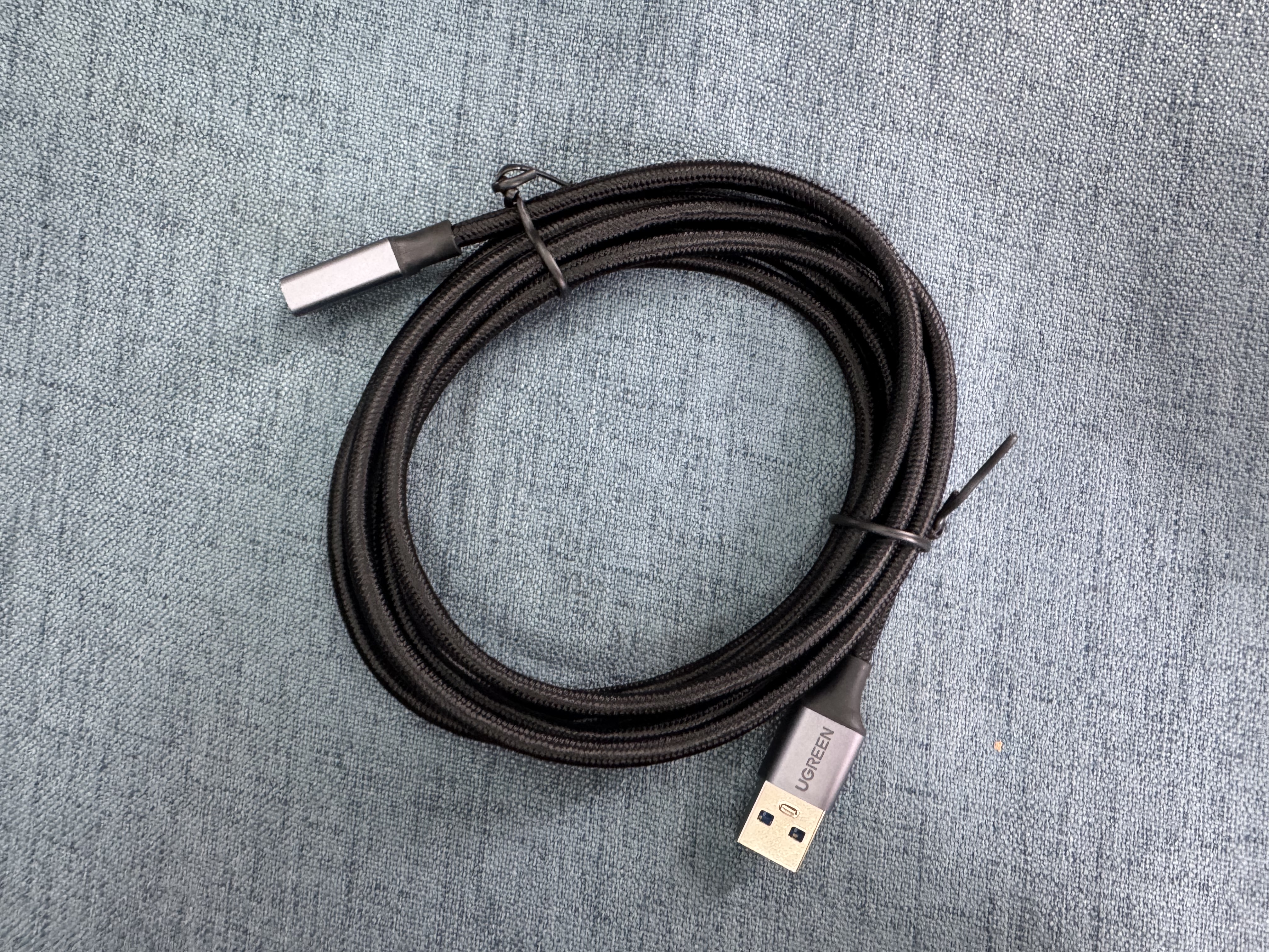 绿联USB3.0延长线 公对母数据连接线 适用U盘鼠标键盘打印机分线器扩展加长转接线铝壳编织2米10497 实拍图