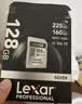 雷克沙（Lexar）128GB SD存储卡 U3 V30 佳能索尼富士尼康相机高速SD卡 读225MB/s 写160MB/s 4K超清录制 SD银卡 实拍图