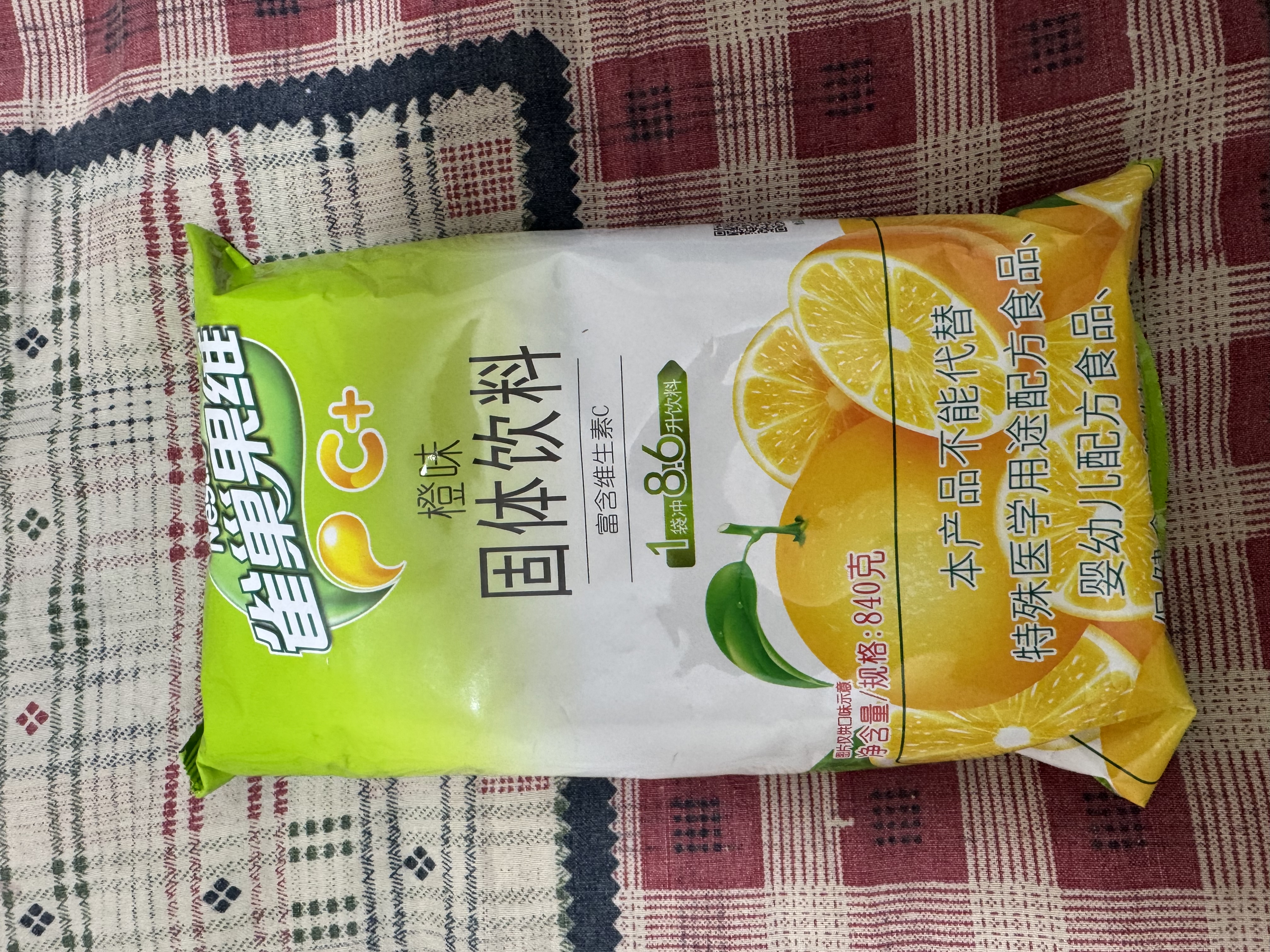 雀巢（Nestle）果维C+橙汁味840g/袋 富含维C 低脂果珍冲饮果汁粉 实拍图
