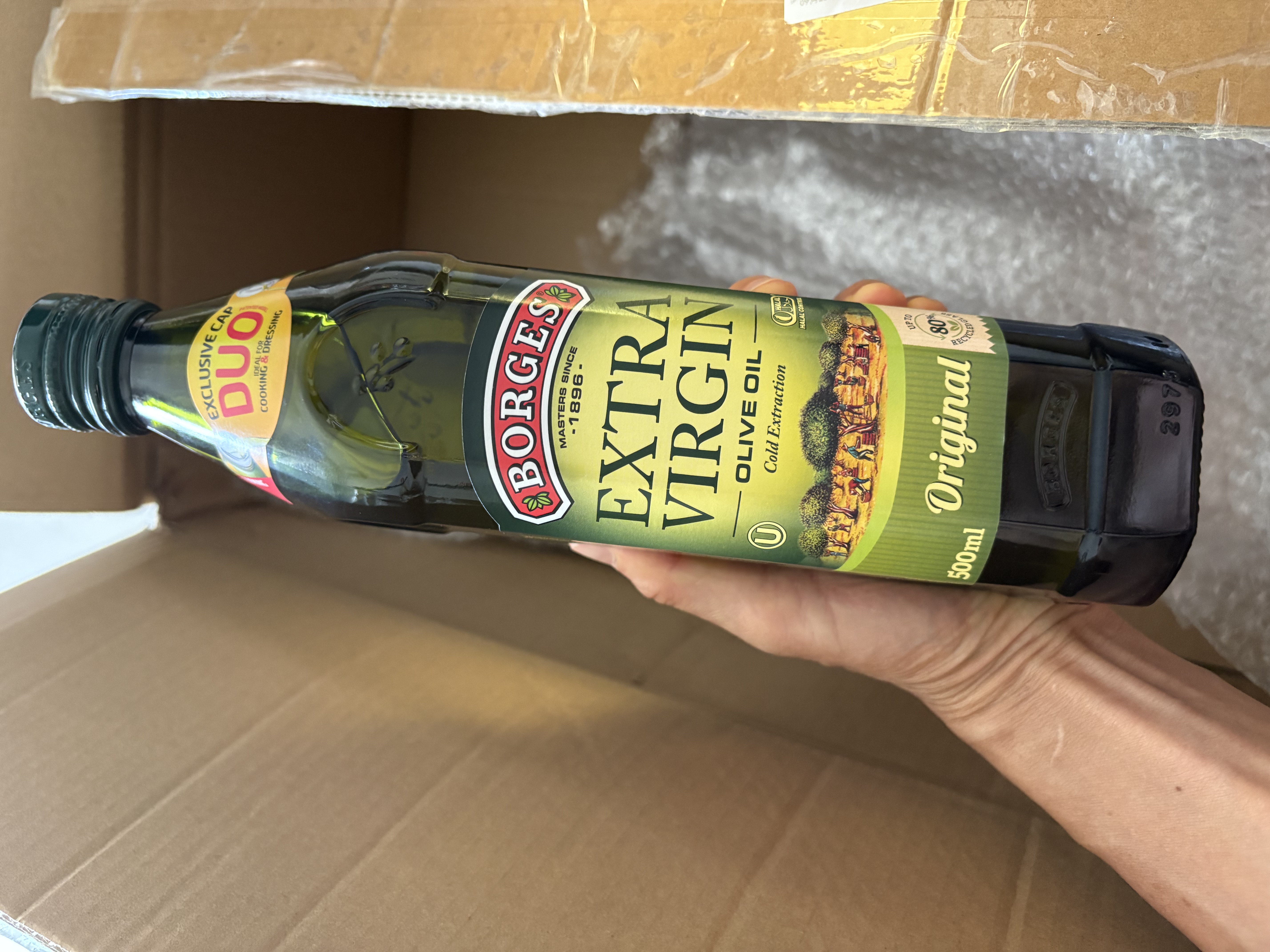 伯爵（BORGES）食用油 西班牙原瓶进口 纯正橄榄油500ml*2瓶团购礼盒礼盒 实拍图