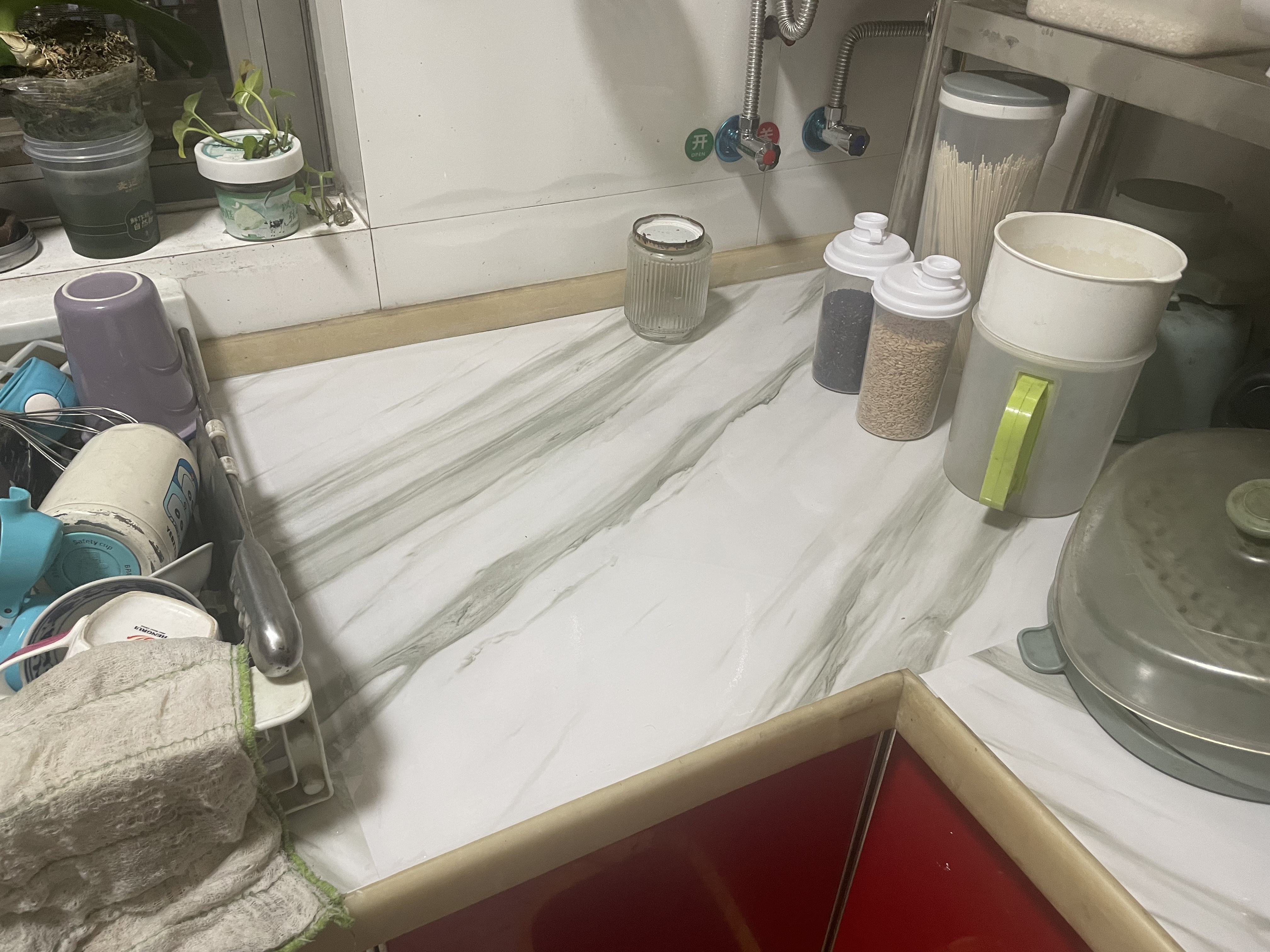 维简厨房防水防油贴纸自粘灶台防油贴纸台面贴膜保护膜瓷砖贴纸 5米 实拍图