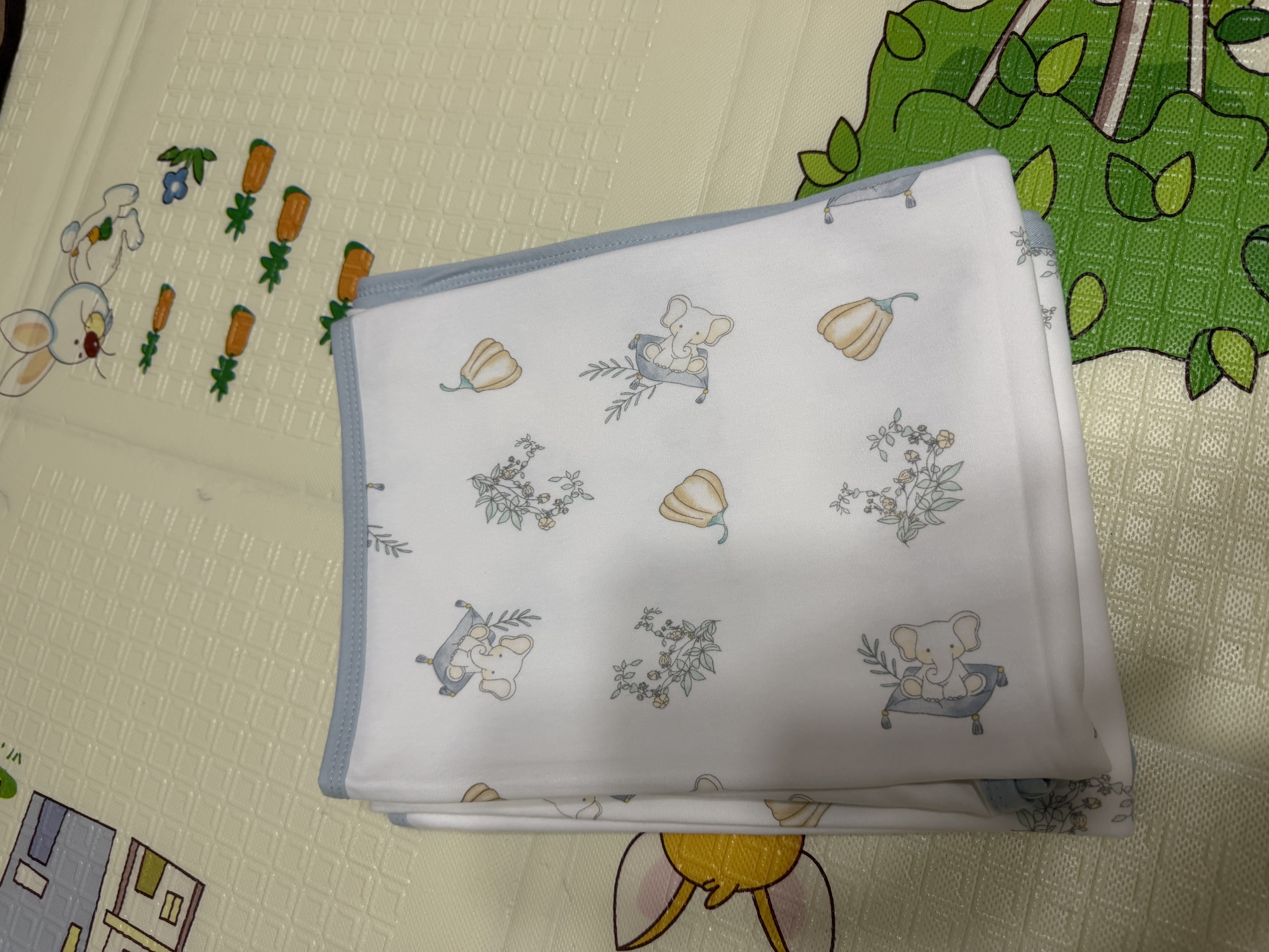 十月结晶婴儿包单夏季薄款产房襁褓巾新生婴儿包被纯棉抱被 元气飞象85*85 实拍图