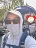 名创优品（MINISO）冰丝防晒衣男夏季户外大帽檐防紫外线外套凉感上衣服 浅灰 2XL 实拍图