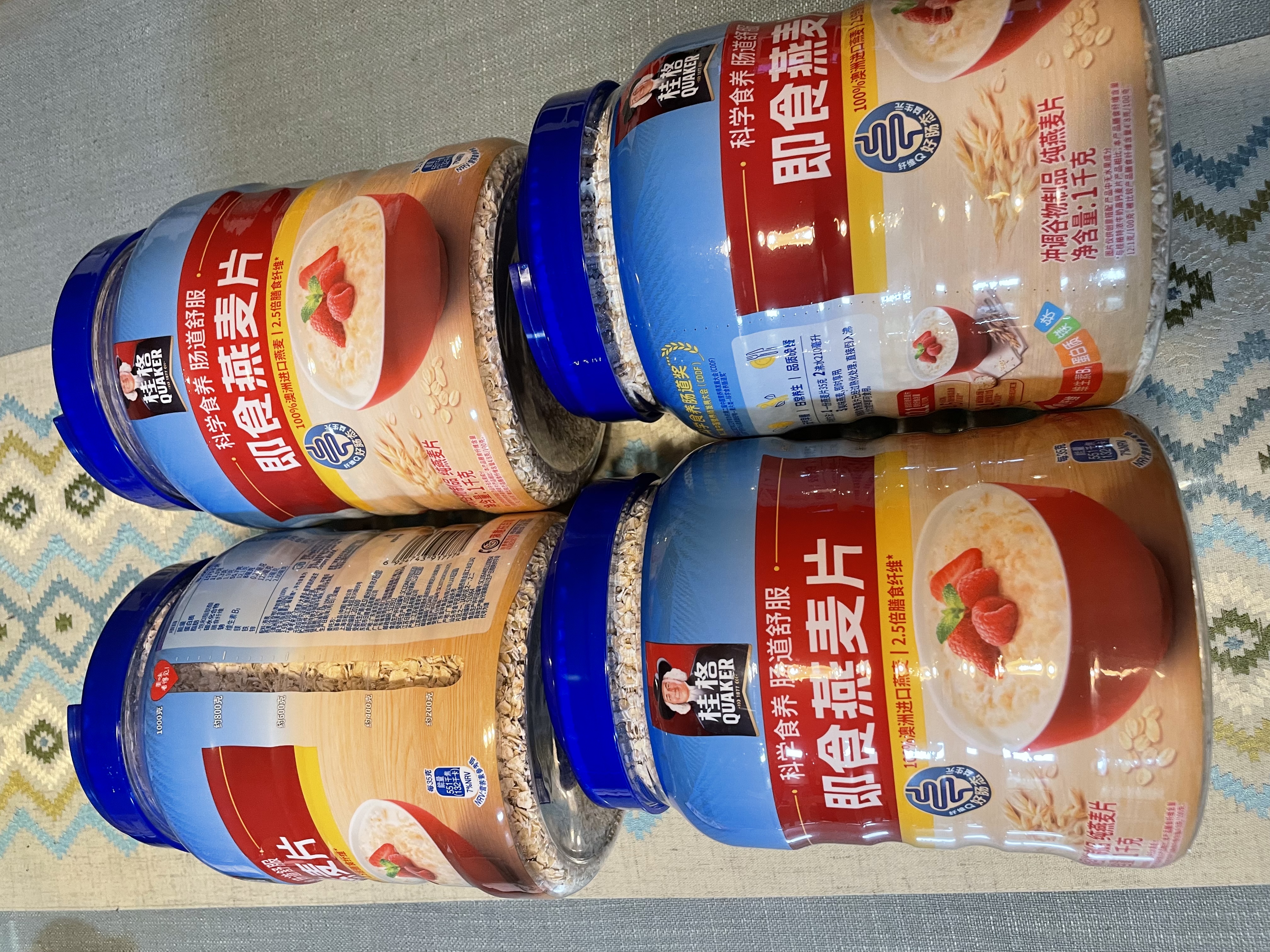 桂格（QUAKER）即食燕麦片1000克罐装 营养早餐 膳食纤维 零添加白砂糖 实拍图