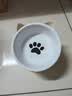 甜浪海猫碗陶瓷猫粮碗狗碗猫食盆猫咪喝水碗高脚斜口防打翻护颈喂食碗 实拍图