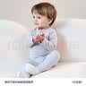 DOMIAMIA儿童睡衣家居服套装竹纤维羊毛春秋宝宝打底衣秋冬 【暖羊】长袖套装-云灰蓝（推荐温度10-15℃） 80 实拍图