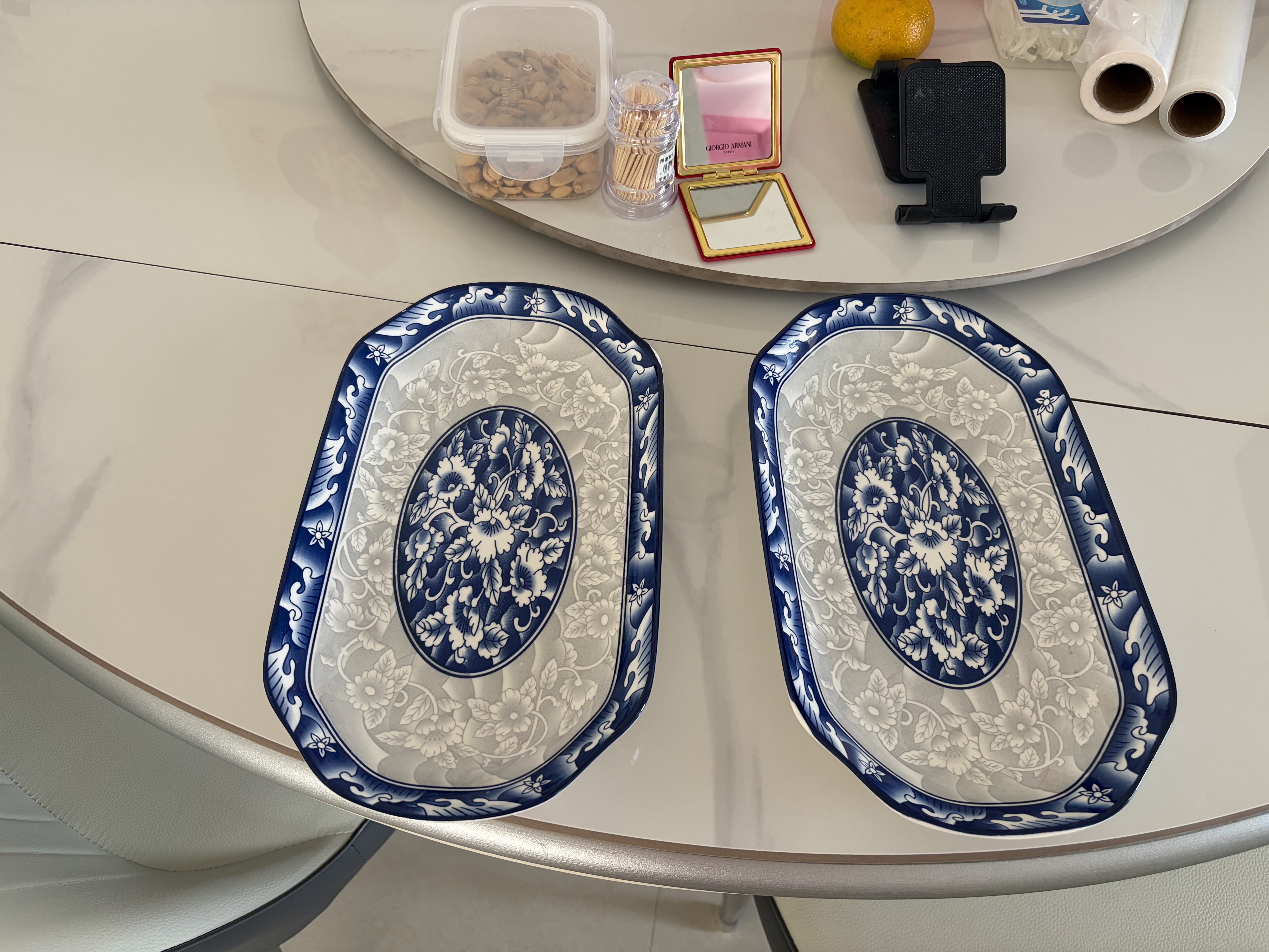 青花瓷8英寸斗碗家用颜值陶瓷餐具面碗汤碗瓷碗微波炉大碗鱼盘 2只30厘米青花瓷鱼盘 实拍图