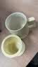 简约陶瓷泡茶杯茶水分离杯个人家用办公带盖过滤水杯马克杯子定制 陶瓷柄办公杯【米黄釉】 实拍图