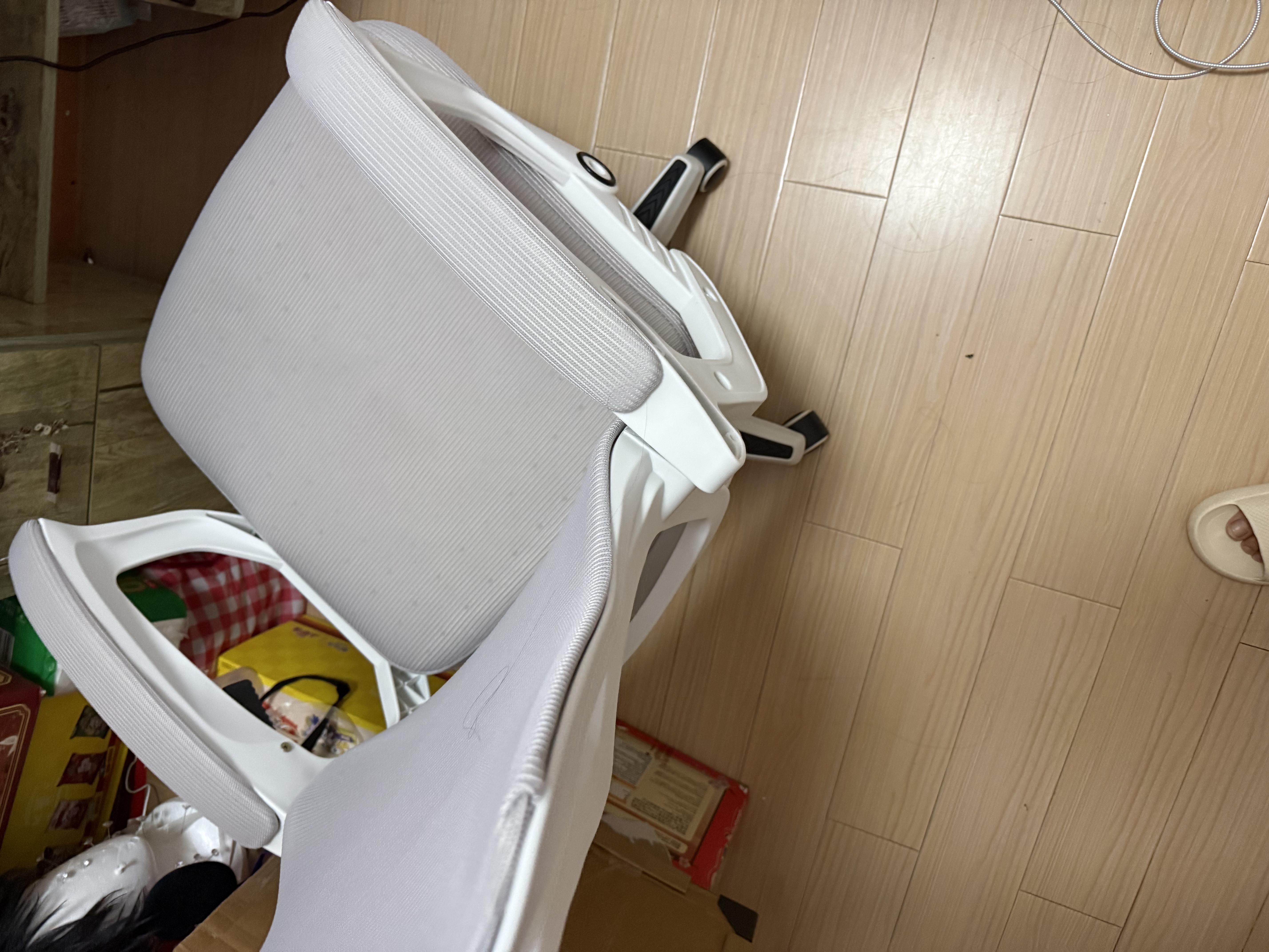 锦汐 电脑椅家用办公椅子靠背人体工学椅学习转椅老板座椅游戏电竞椅 【可后躺】白框灰网 实拍图