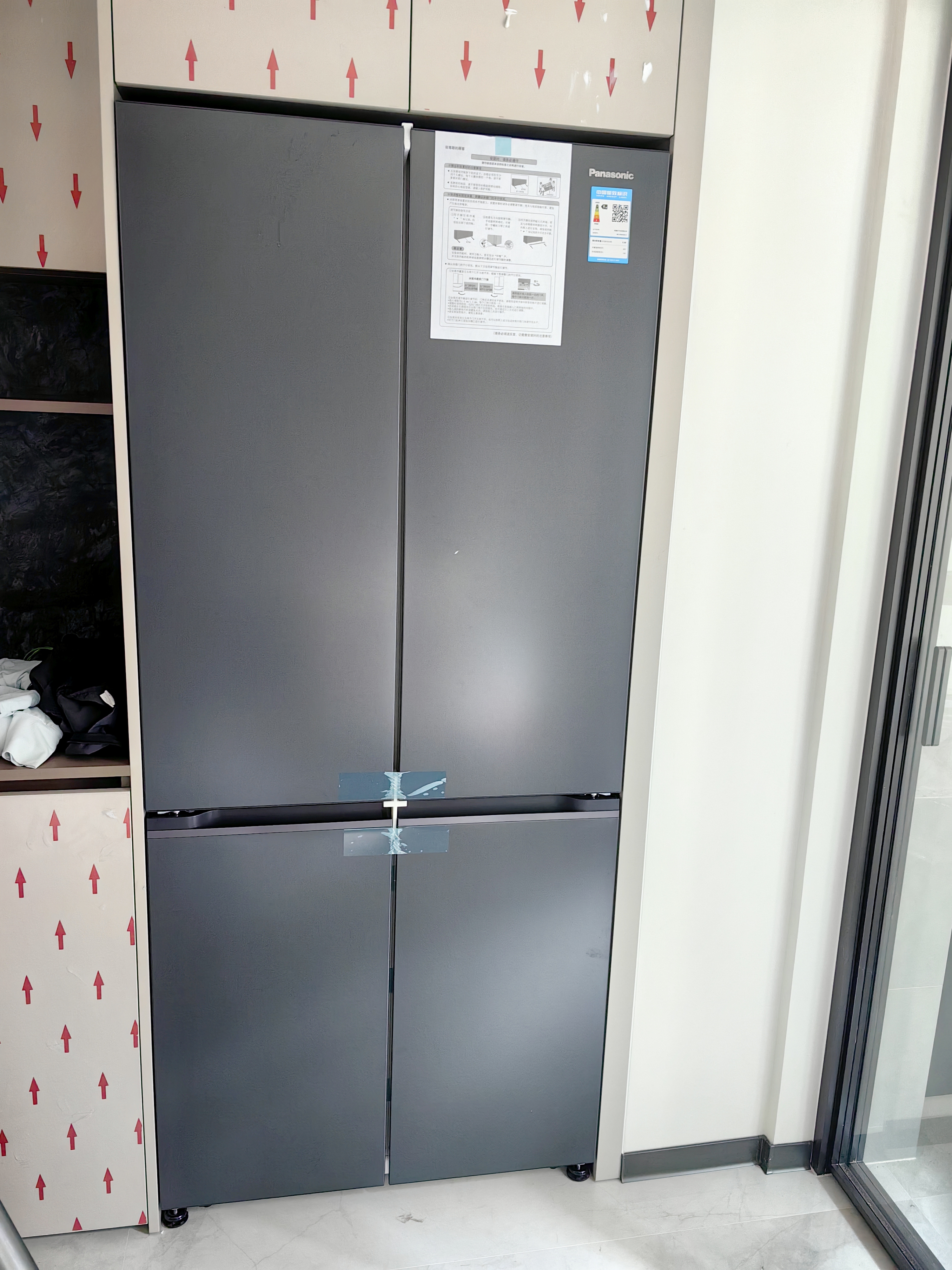 松下（Panasonic）黑布林500L十字门冰箱四开门超薄嵌入家用自动制冰风冷无霜一级能效NR-XD50C5B-S【国家补贴】 实拍图
