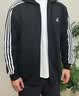 adidas通勤休闲三条纹连帽夹克早秋外套卫衣男装阿迪达斯轻运动   黑色/白   M 实拍图