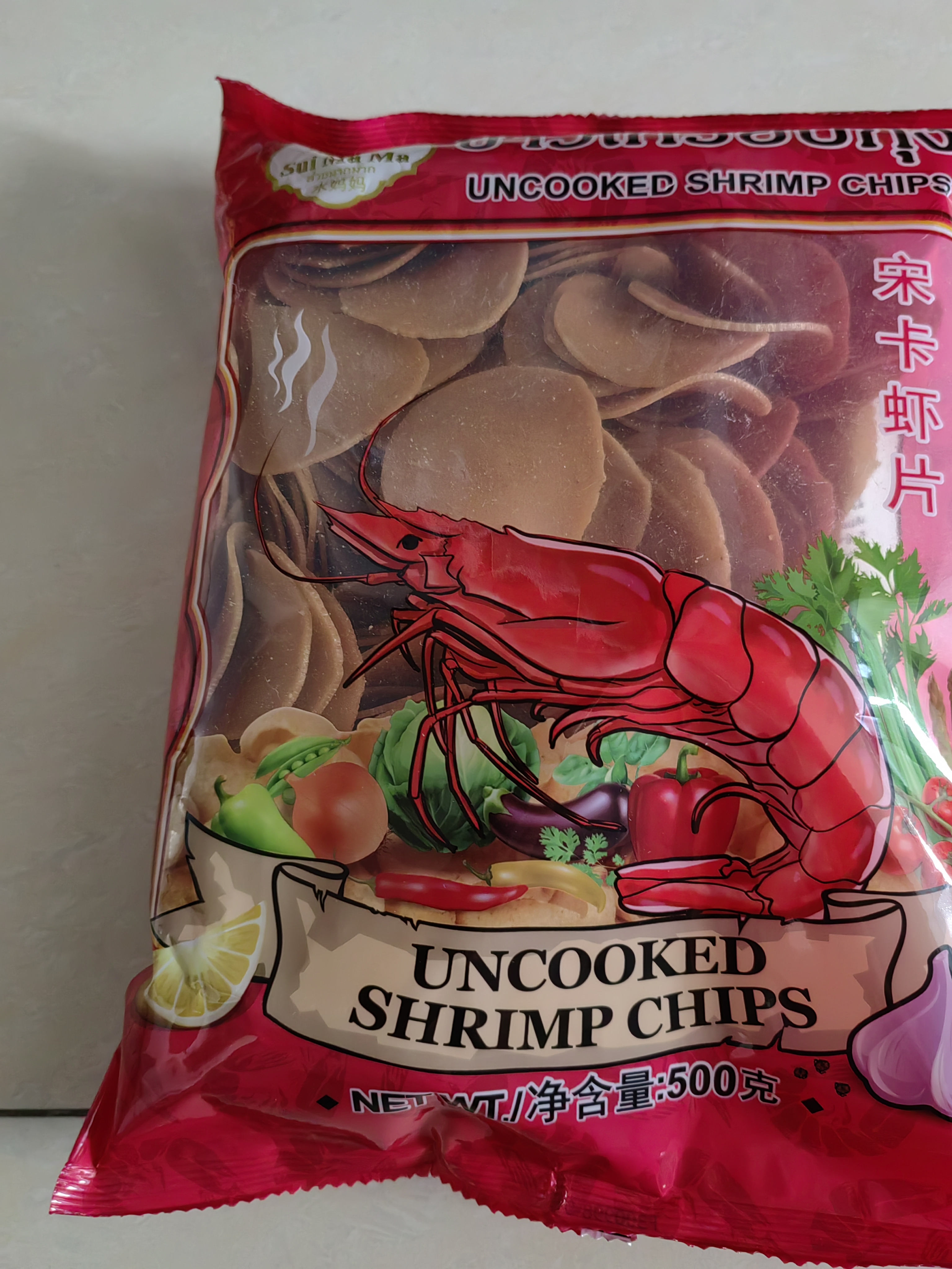 水妈妈泰国虾片500g 泰国进口 自己炸 油炸大虾片半成品 龙虾片零食 实拍图