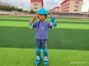 361°儿童轮滑鞋男女童初学者3-6-12岁溜冰鞋直排轮八轮全闪 蓝色 S码 实拍图
