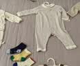 优衣库婴幼儿爬爬服/长袖条纹/宝宝新生儿486336 03 灰色 80cm 实拍图