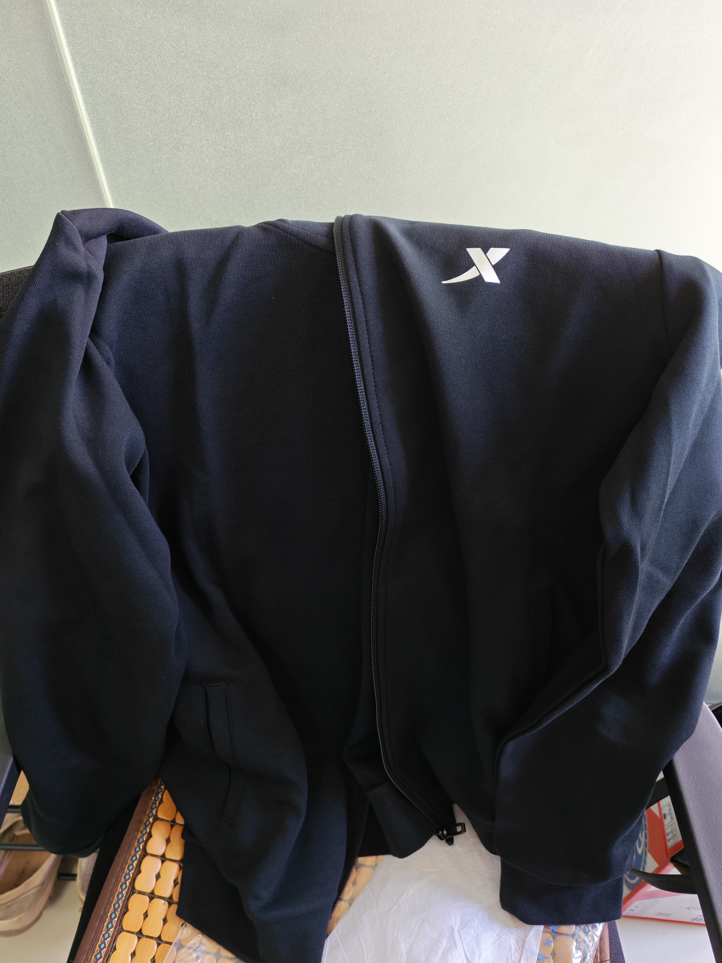 特步立领运动外套夹克男装针织开衫上衣卫衣休闲运动服 实拍图