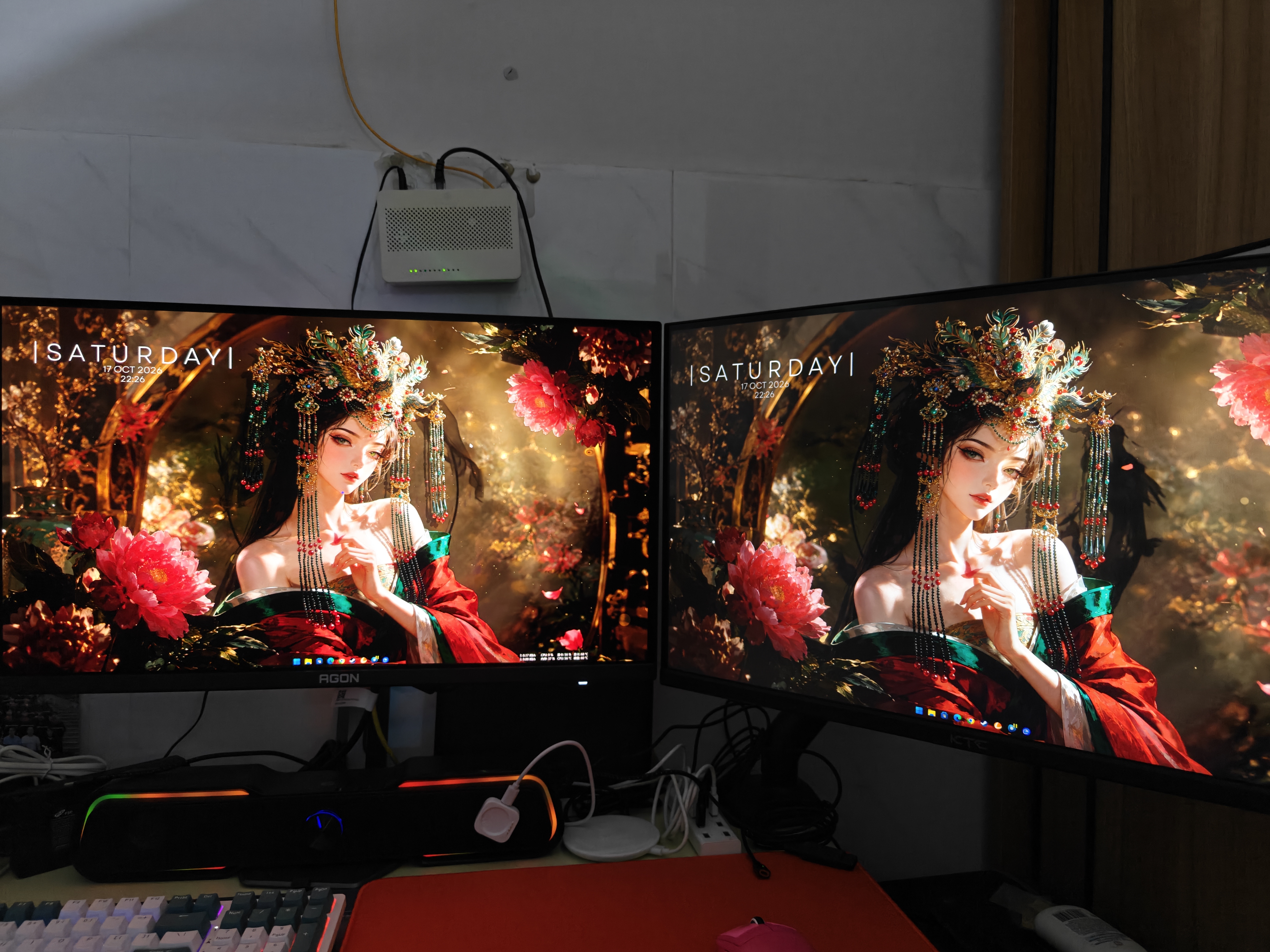 AOC爱攻昊天Max 27英寸QD-OLED Gen.3五层堆叠 4K240Hz 10Bit  DP2.1  0.03ms低蓝电竞显示器AG276UZD 实拍图