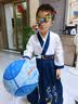 小淘孩儿童汉服男童中国风国学服毕业团体中秋表演服演出服 龙吟白蓝120 实拍图